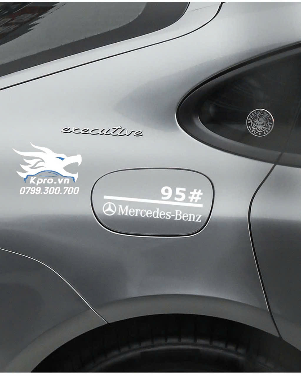 Decal nắp xăng ô tô có logo