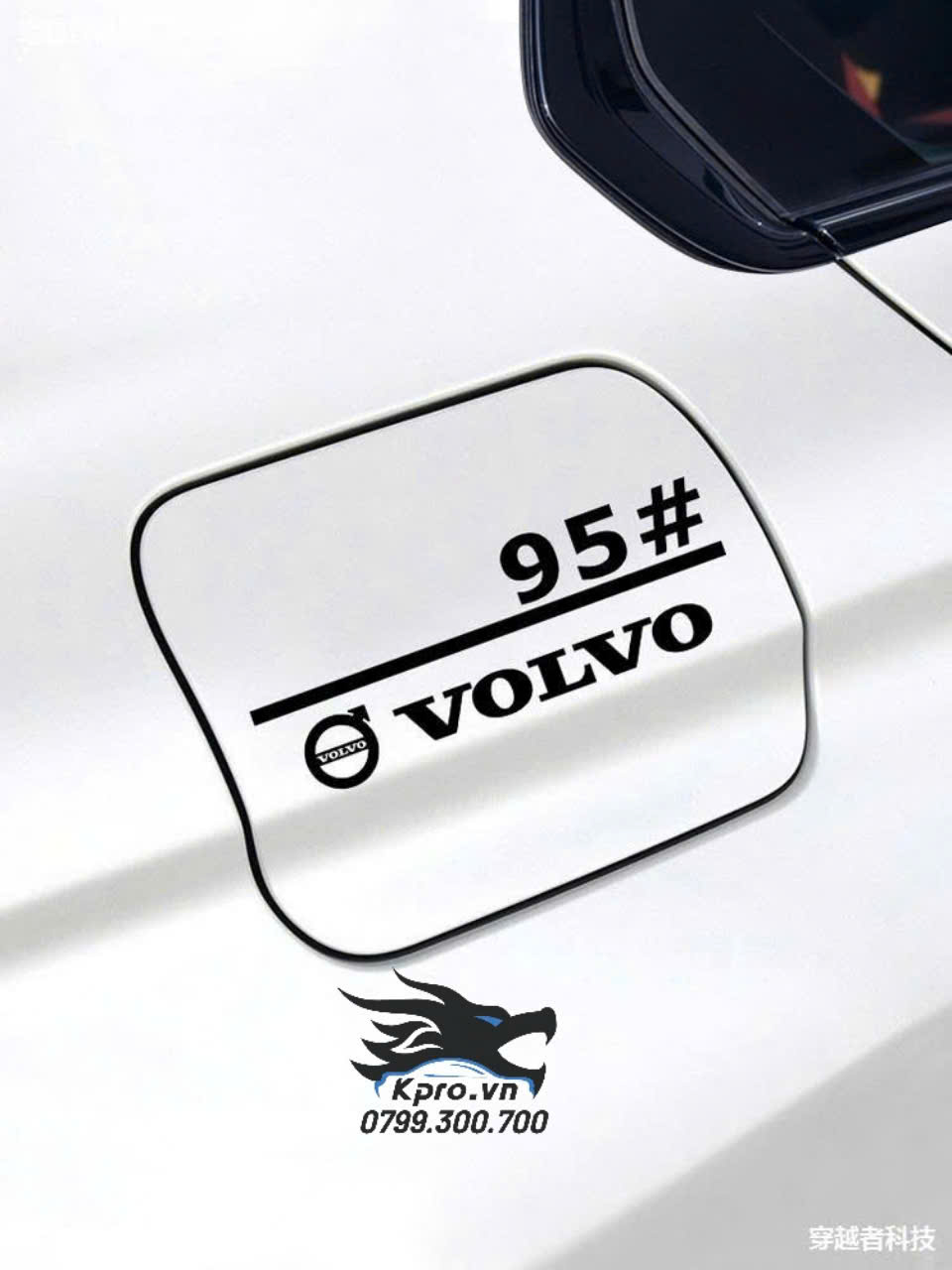 Decal nắp xăng ô tô có logo