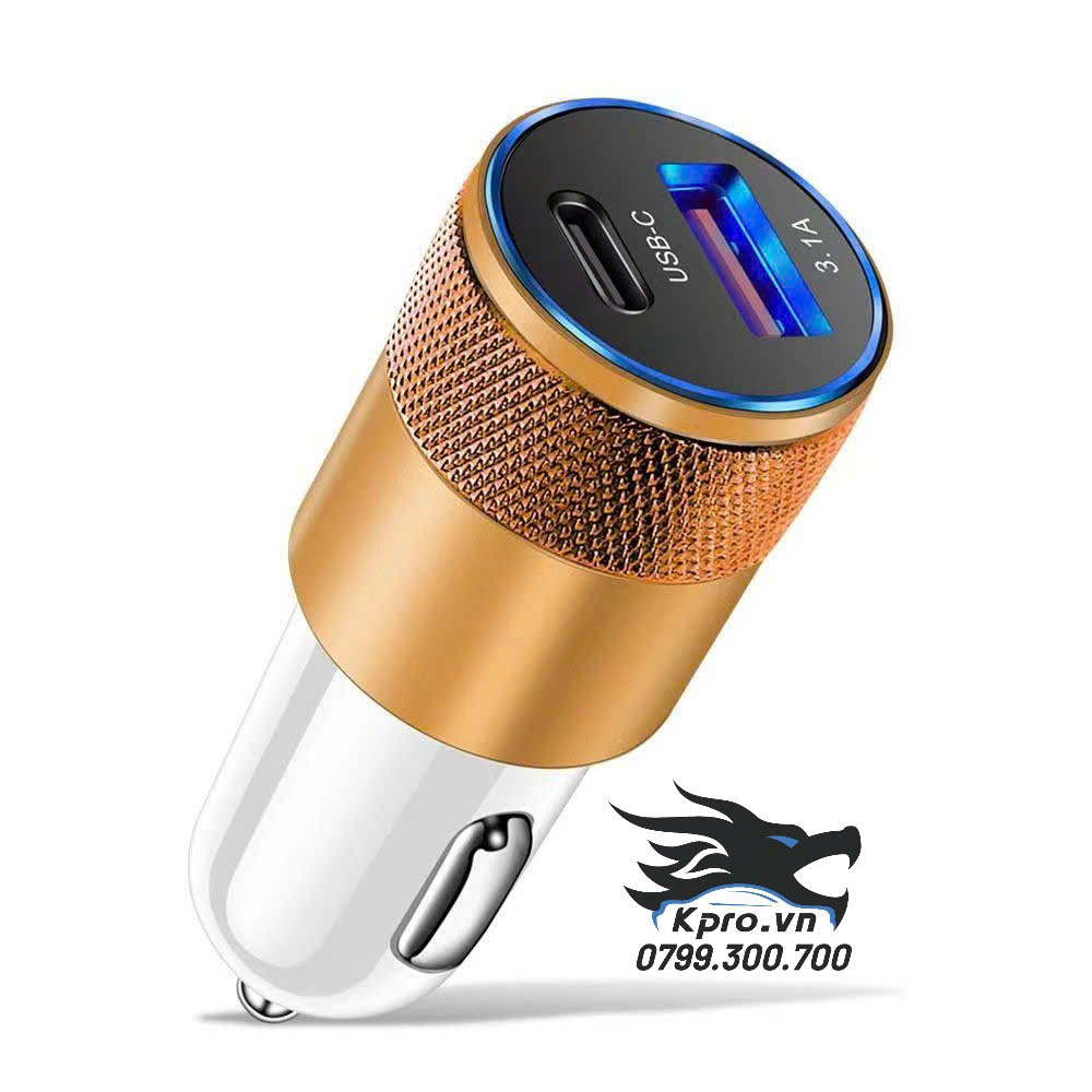 Tẩu sạc ô tô 2 cổng