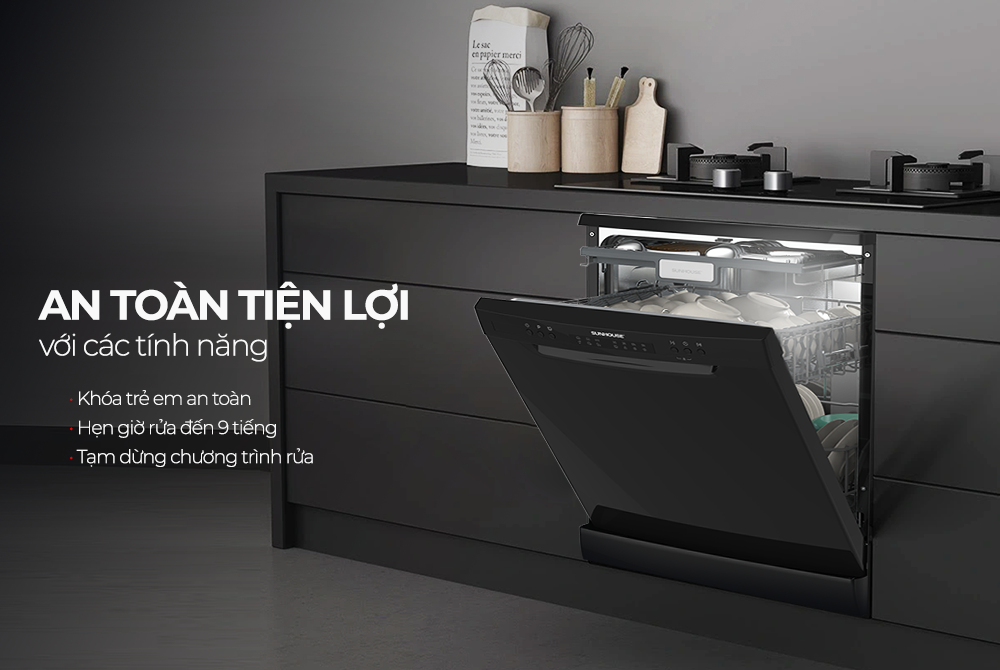 Hướng dẫn chọn mua máy rửa bát Sunhouse phù hợp gia đình Việt 2025 | Kithome 8 anh 7