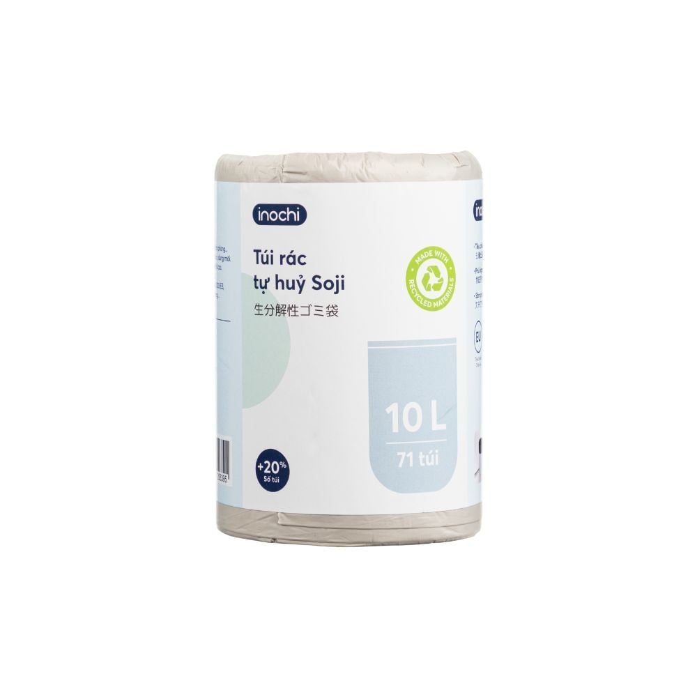 Túi rác tự huỷ Soji 10L x 71 túi (Túi miệng bằng)