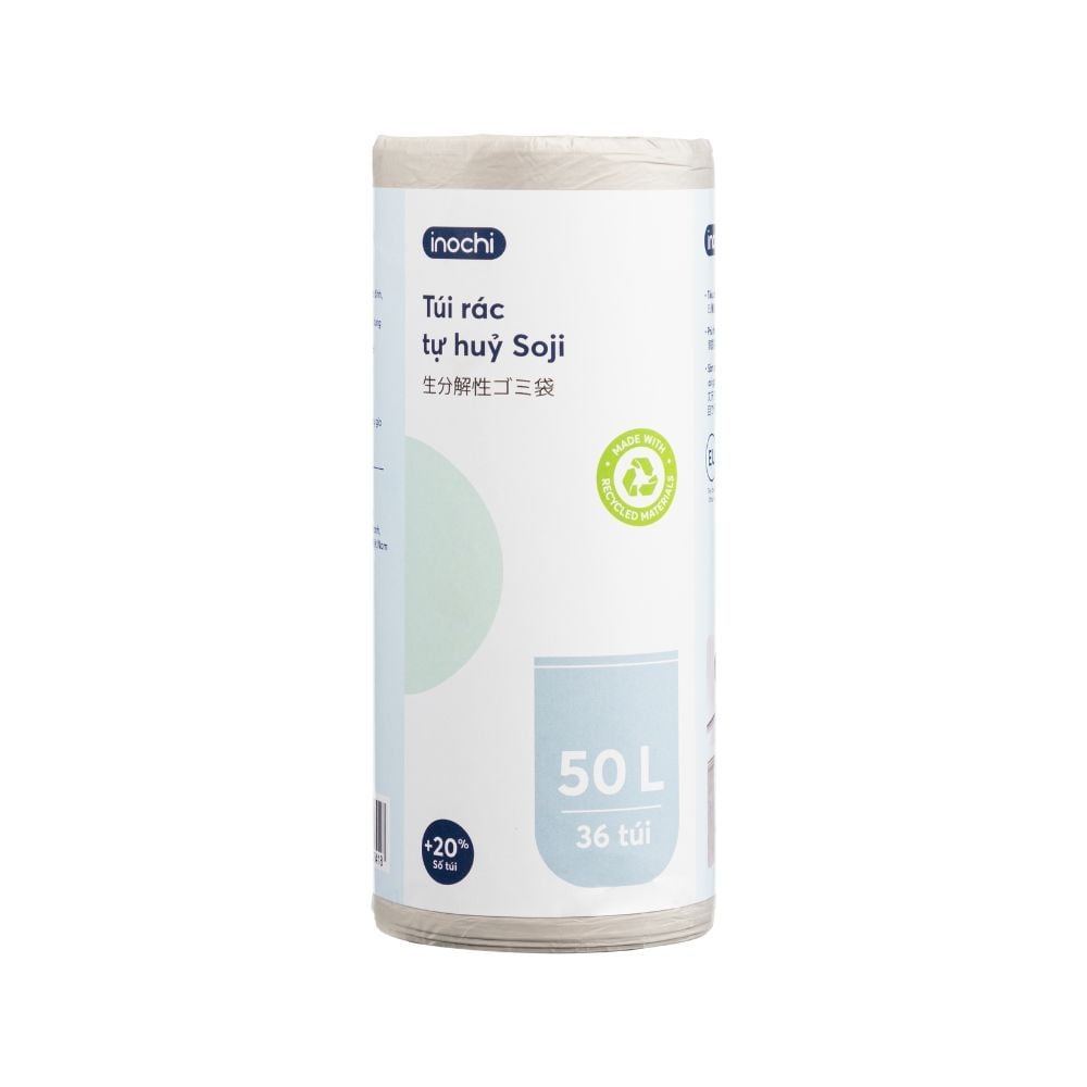 Túi rác tự huỷ Soji 50L x 36 túi (Túi miệng bằng)