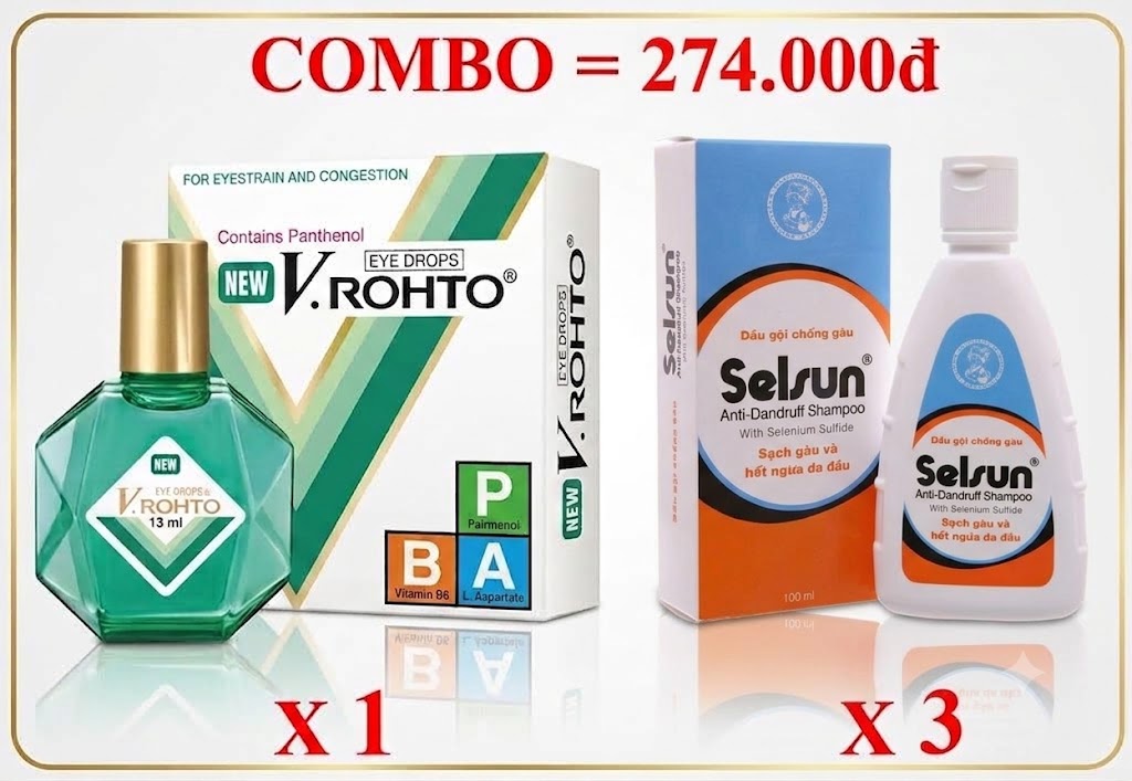 combo-1-v-rohto-new-rohto-c-13ml-va-3chai-dau-goi-chong-gau-selsun-1-rohto-c-100