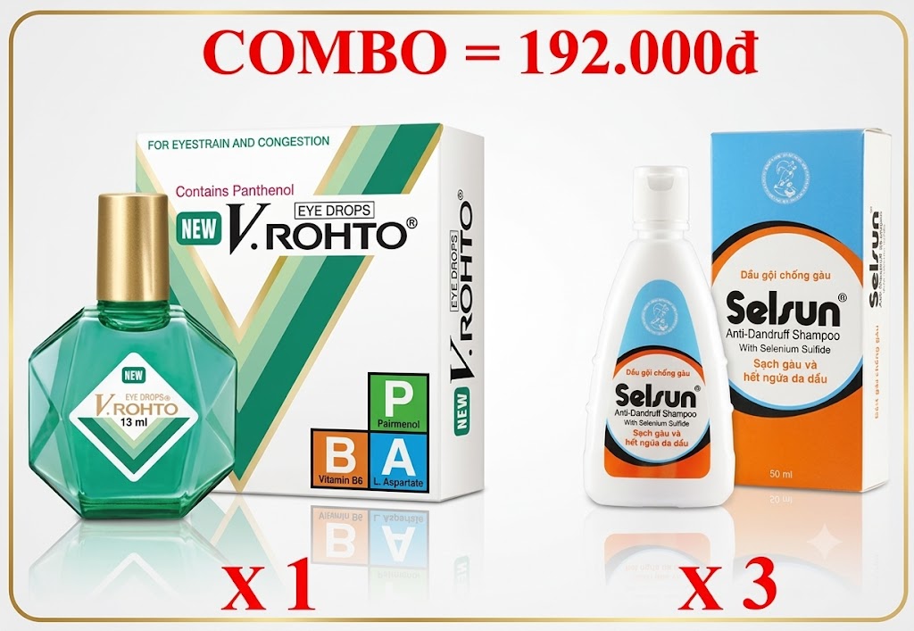 combo-1-v-rohto-new-rohto-c-13ml-va-3chai-dau-goi-chong-gau-selsun-1-rohto-c-50m