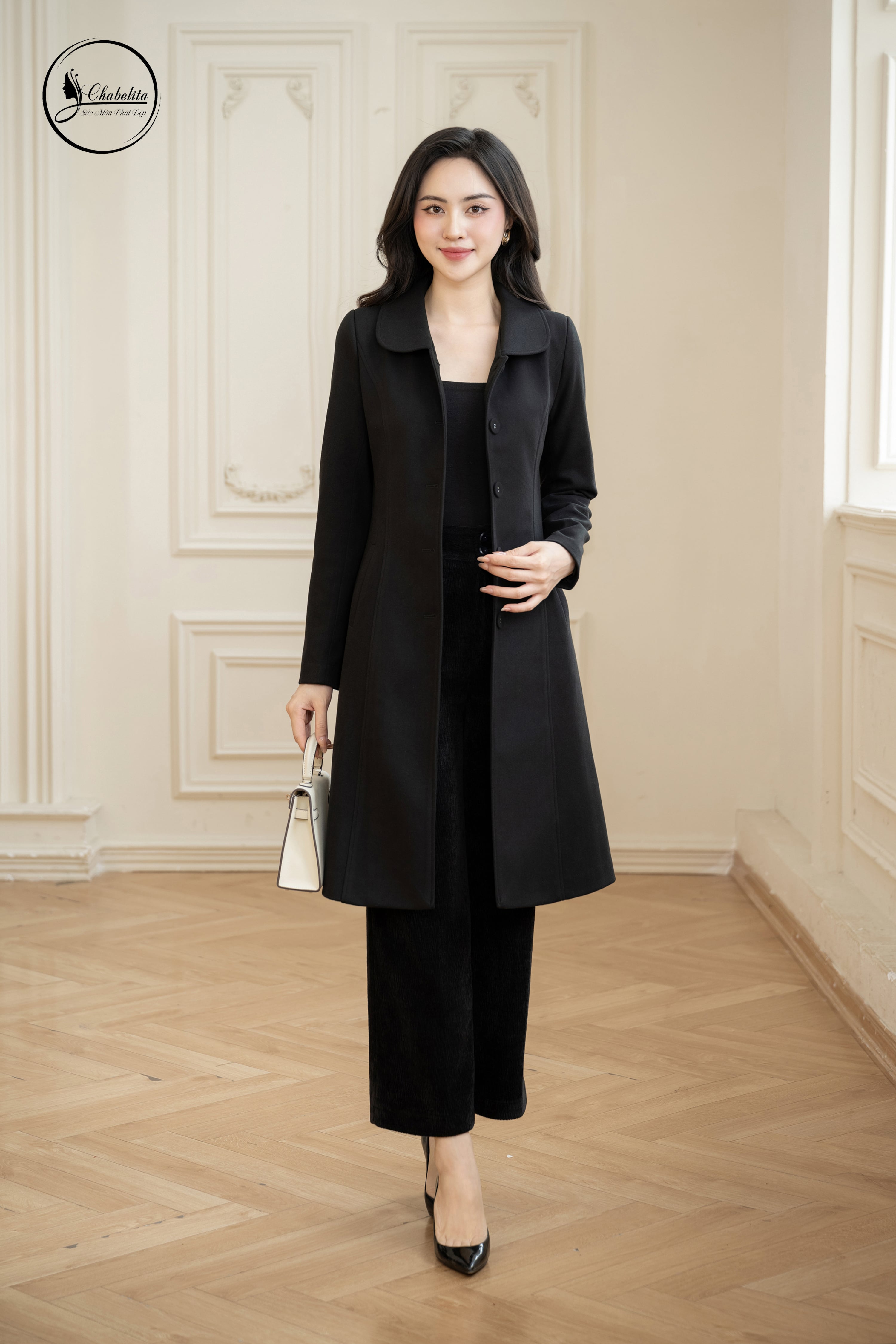 Áo mangto màu đen