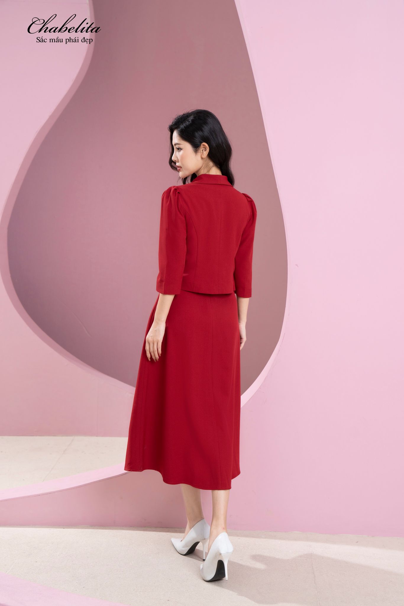 Áo vest đỏ 1 khuy