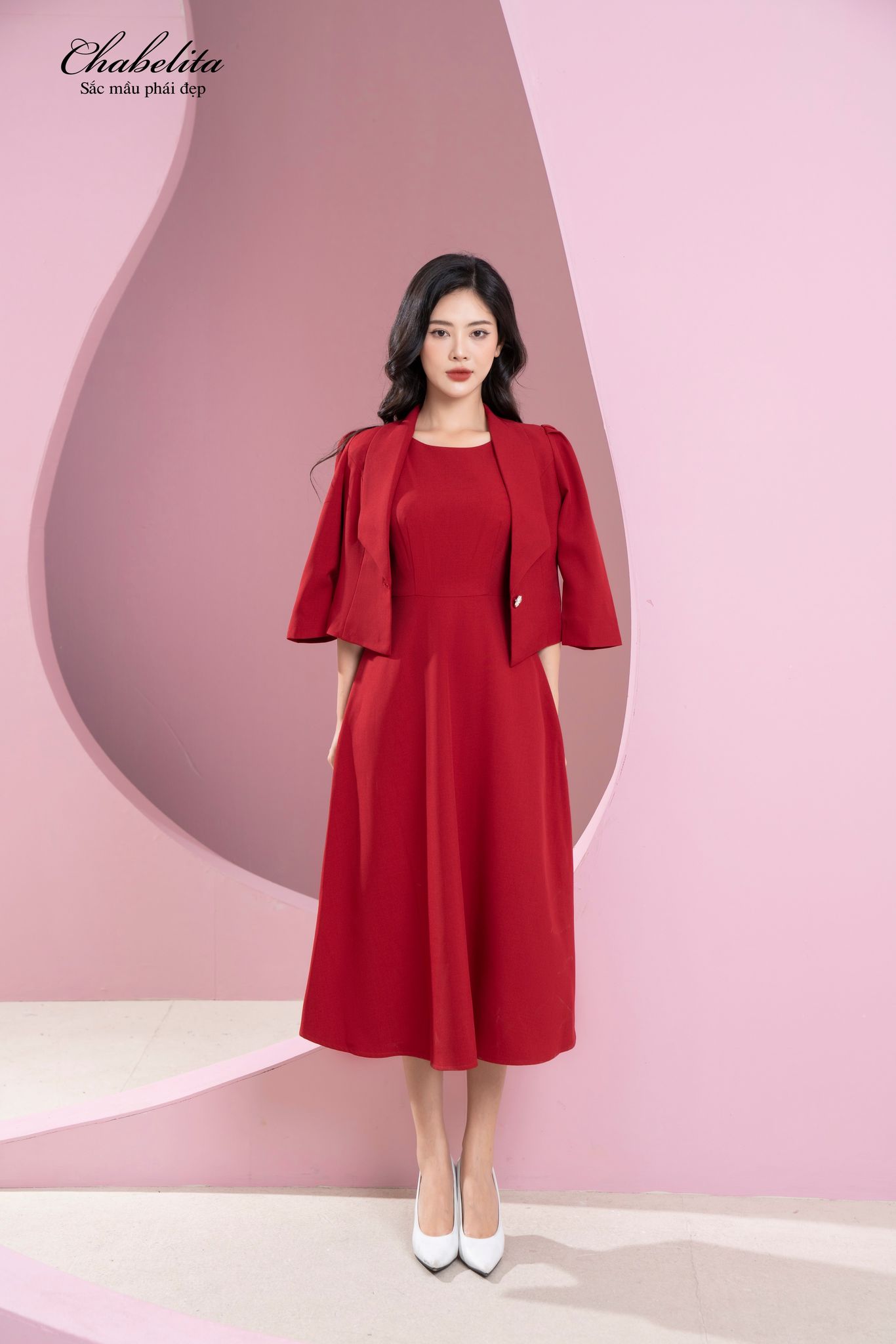 Áo vest đỏ 1 khuy