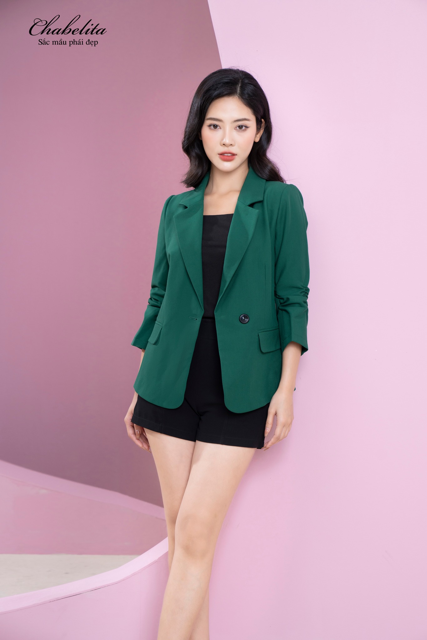 Bộ Vest Nữ Công Sở NK Fashion Tay Lỡ Kết Hợp Quần Baggy Ống Đứng, Chất