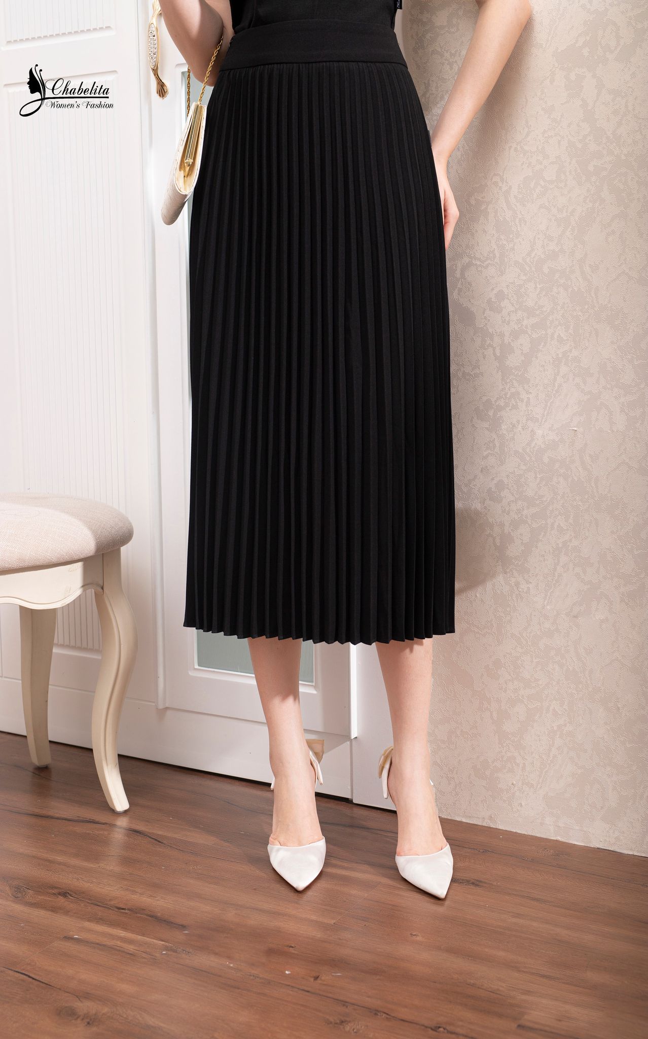 Quần áo người lớn: Chân váy dài xuất Nhật vải thun mềm rũ nhẹ rất đẹp size  người lớn eo từ 77cm đến 83cm màu đen