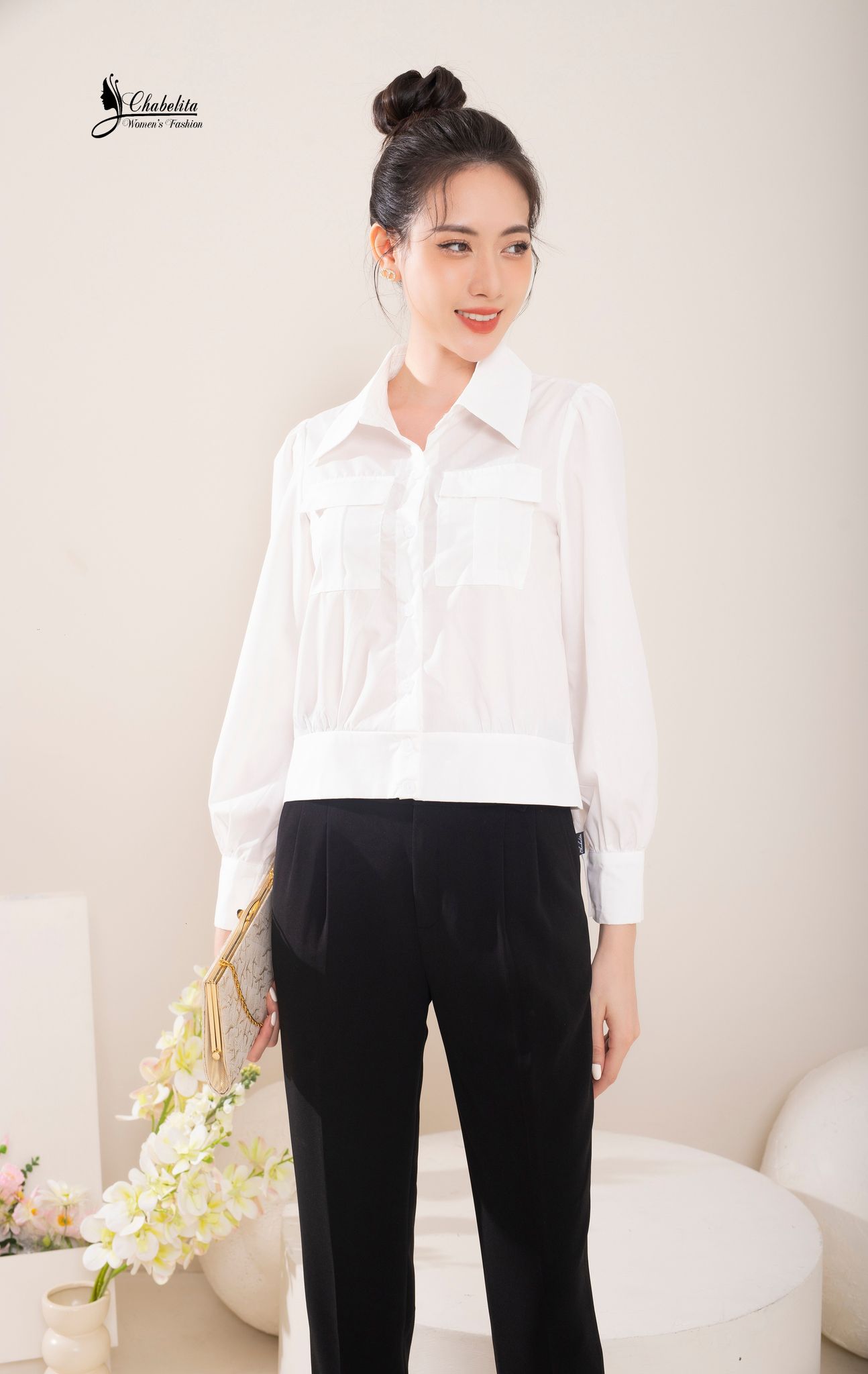 Quần baggi 1 ly màu đen