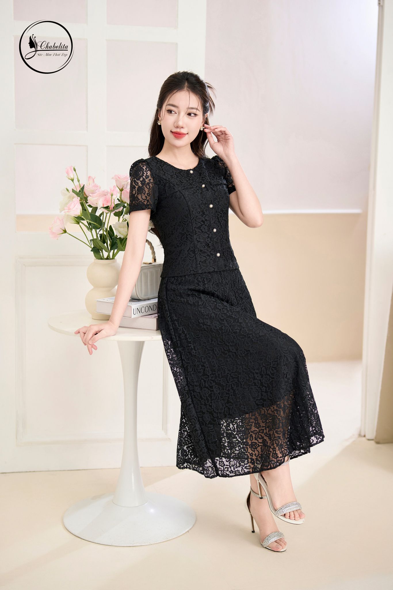 Sét bộ ren màu đen