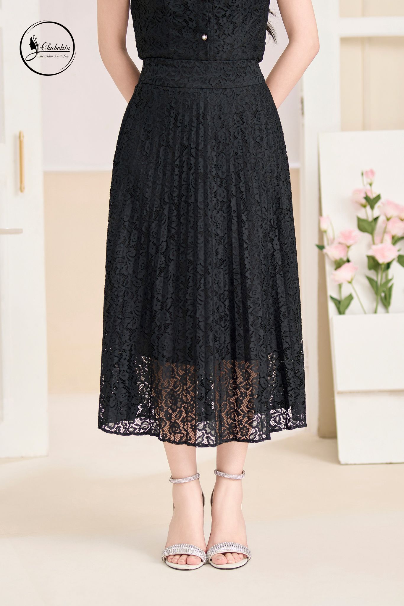 Sét bộ ren màu đen