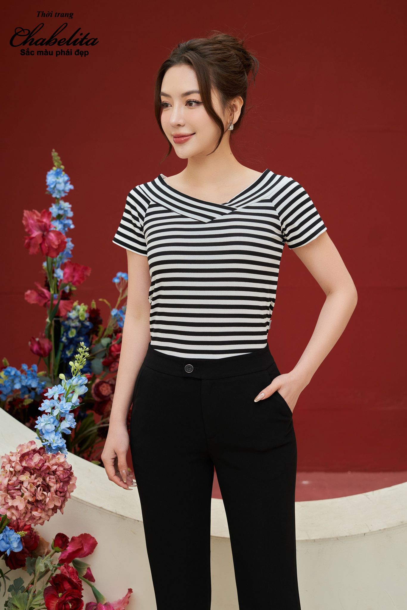 Áo kẻ trắng đen