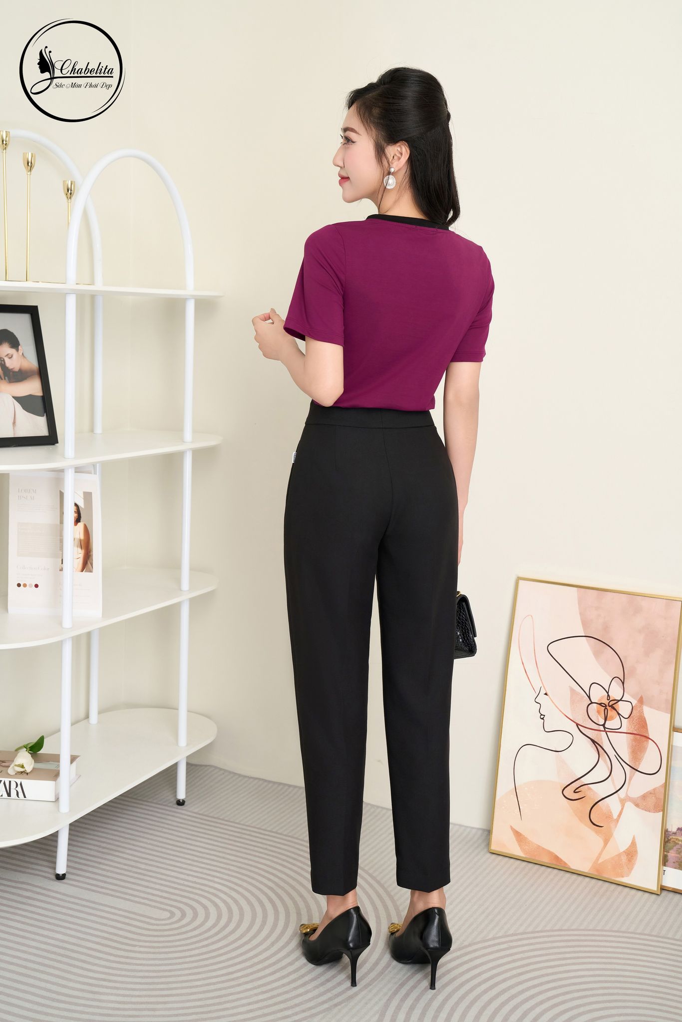 Quần baggy 1ly màu đen