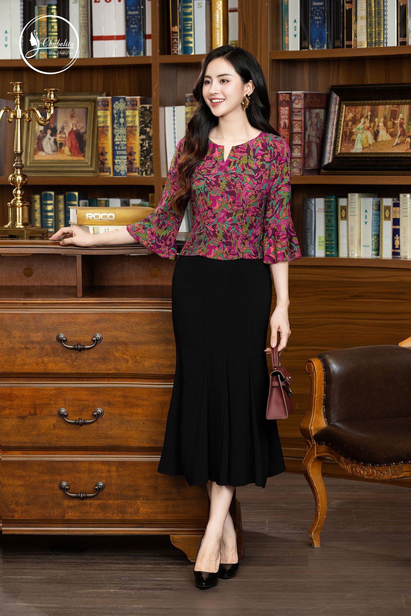 Chân váy ôm đuôi cá màu đen