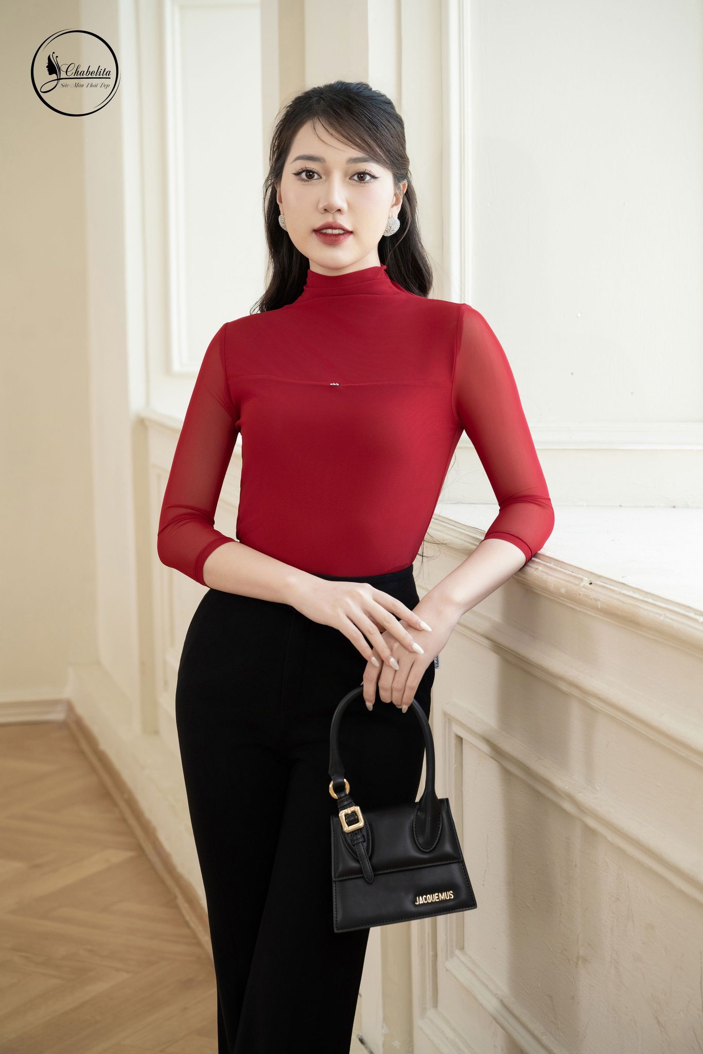 Áo thun tay cộc màu đô