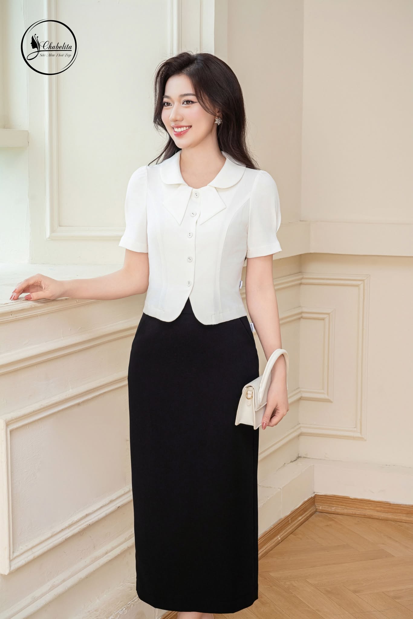 Chân váy ôm màu đen