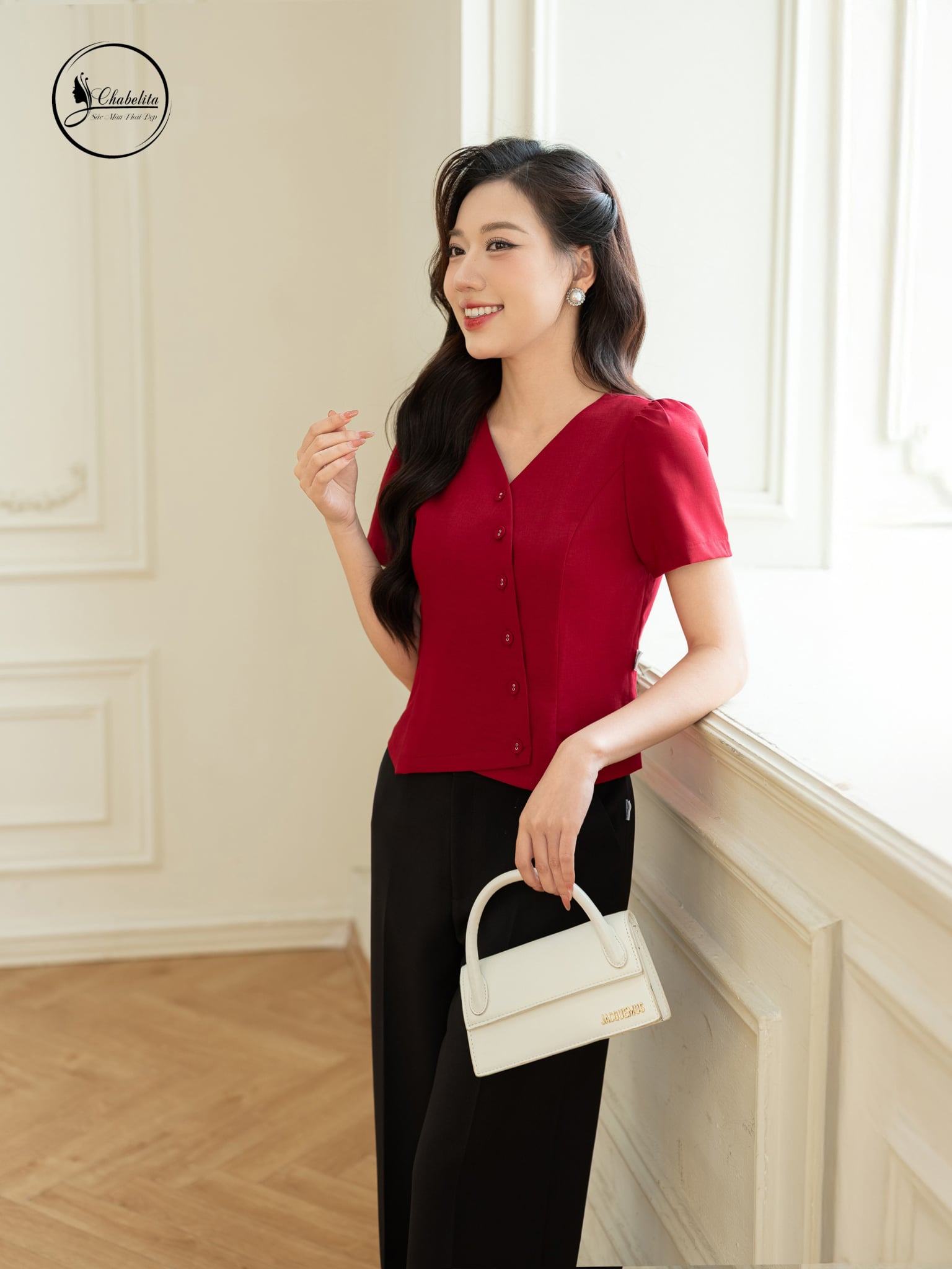 Áo đũi xịn vạt chéo màu đô