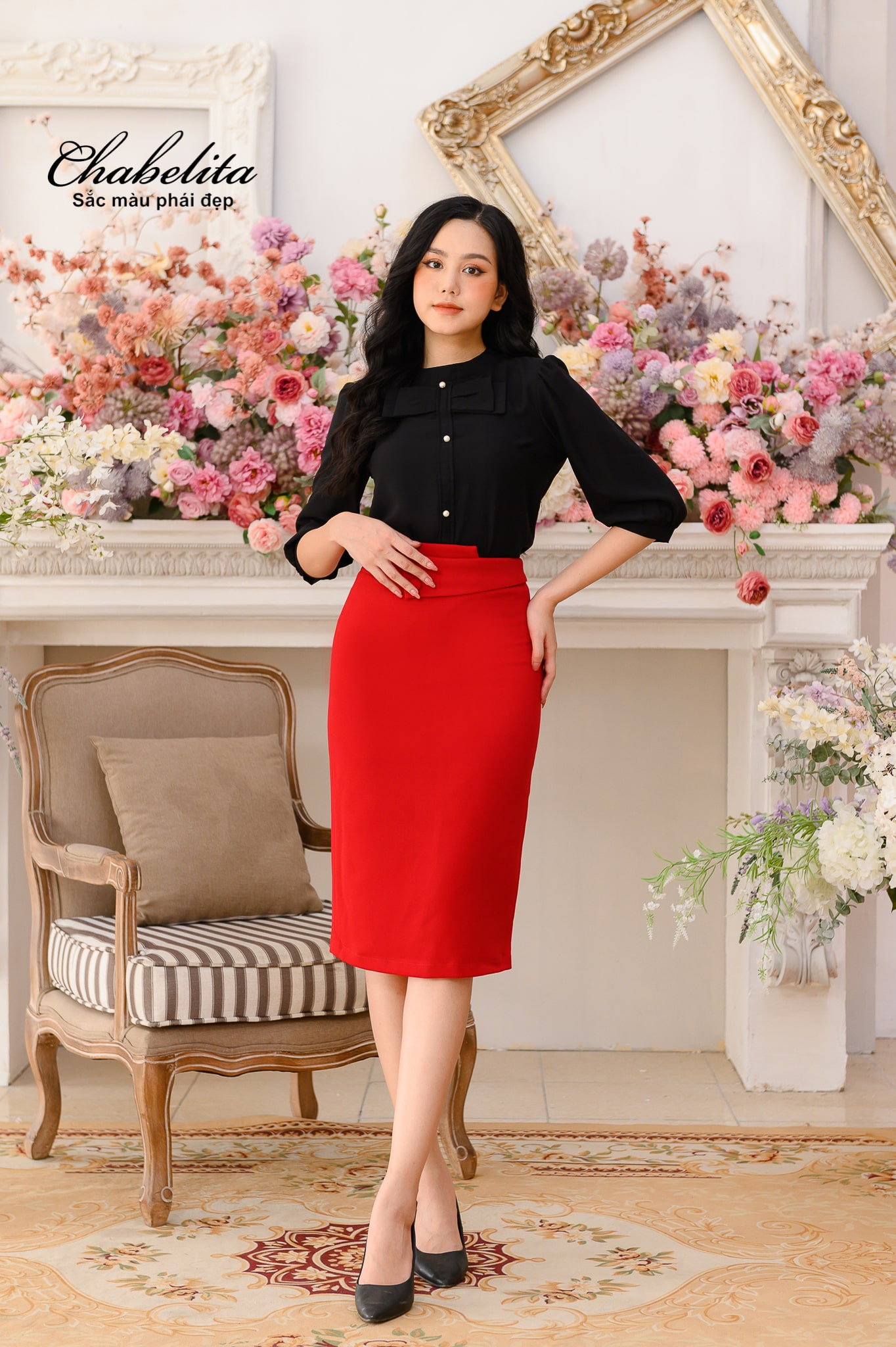 Chân zuyp ôm màu đỏ