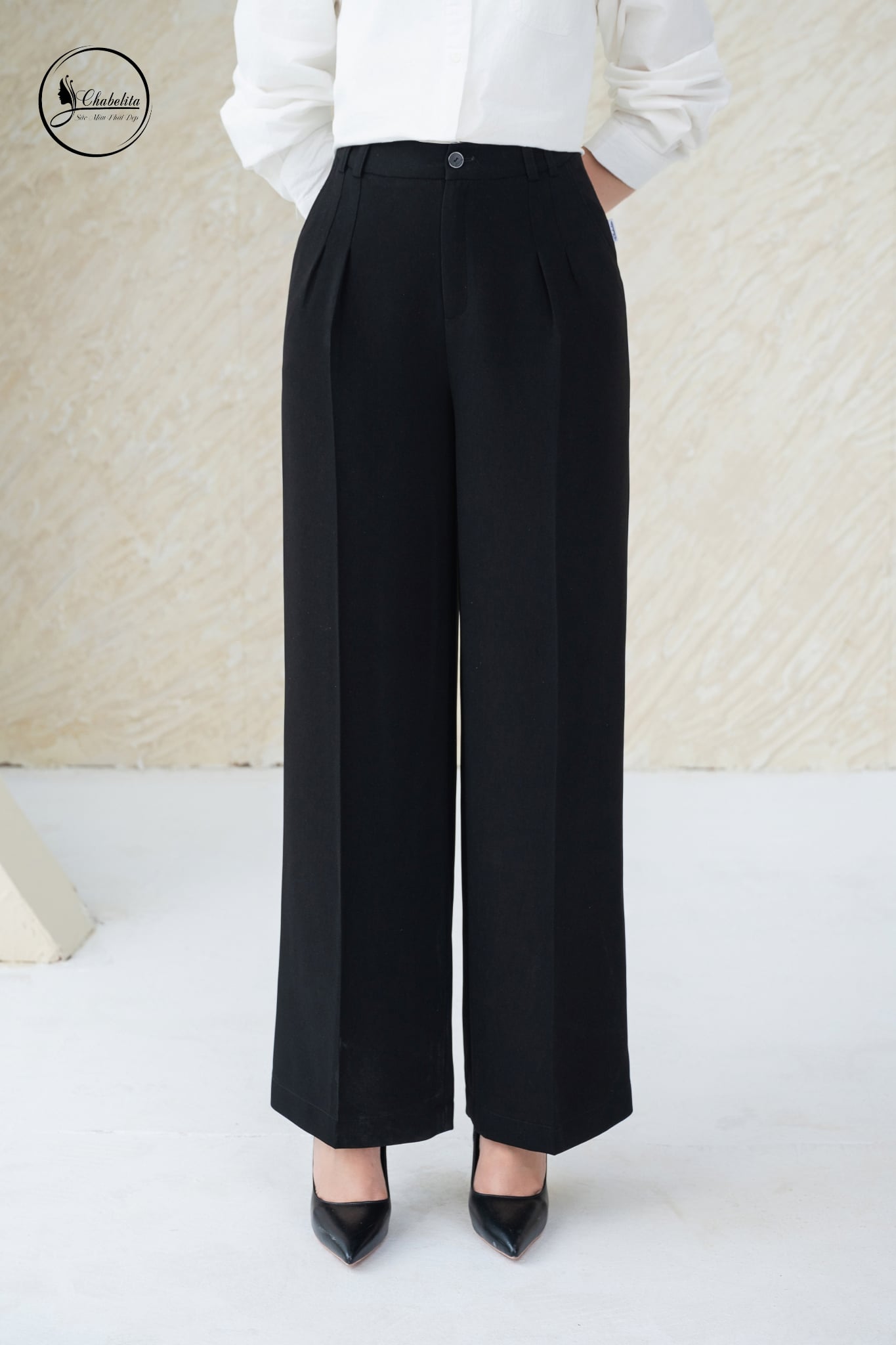 Quần suông 2 ly đỉa gần màu đen