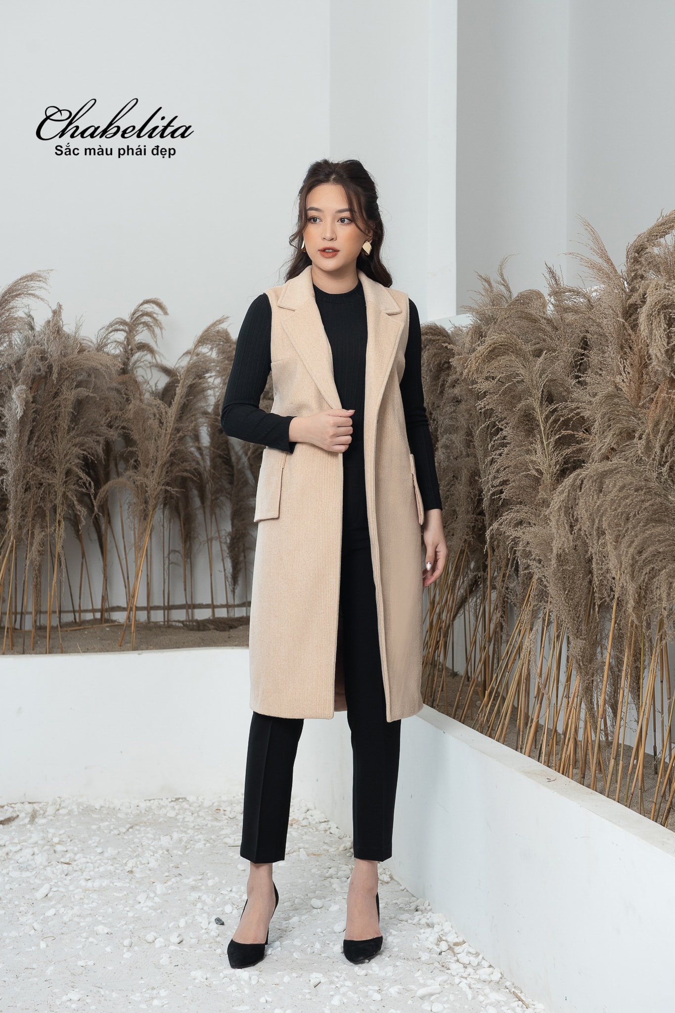 jile màu be dáng dài