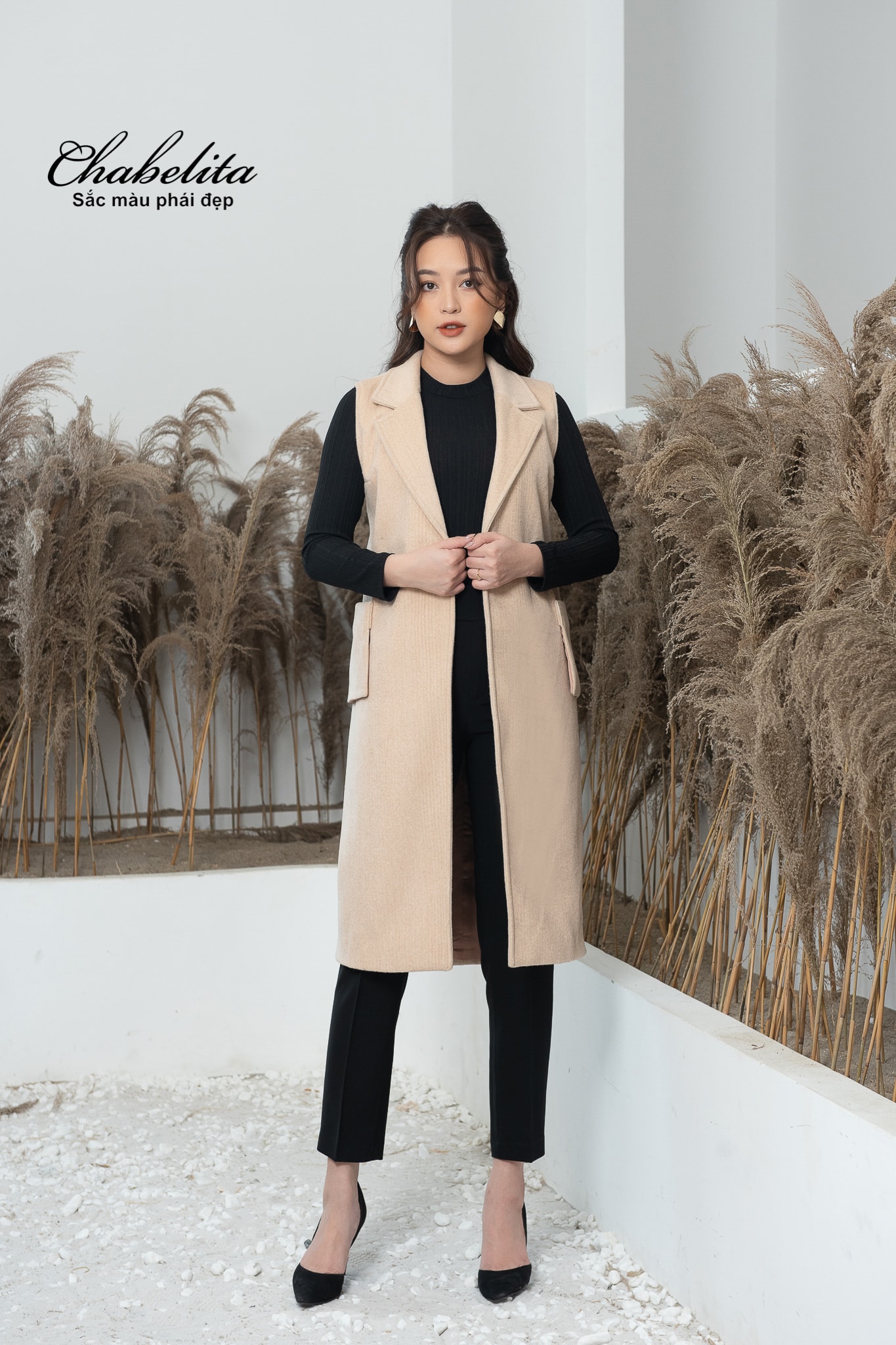 jile màu be dáng dài