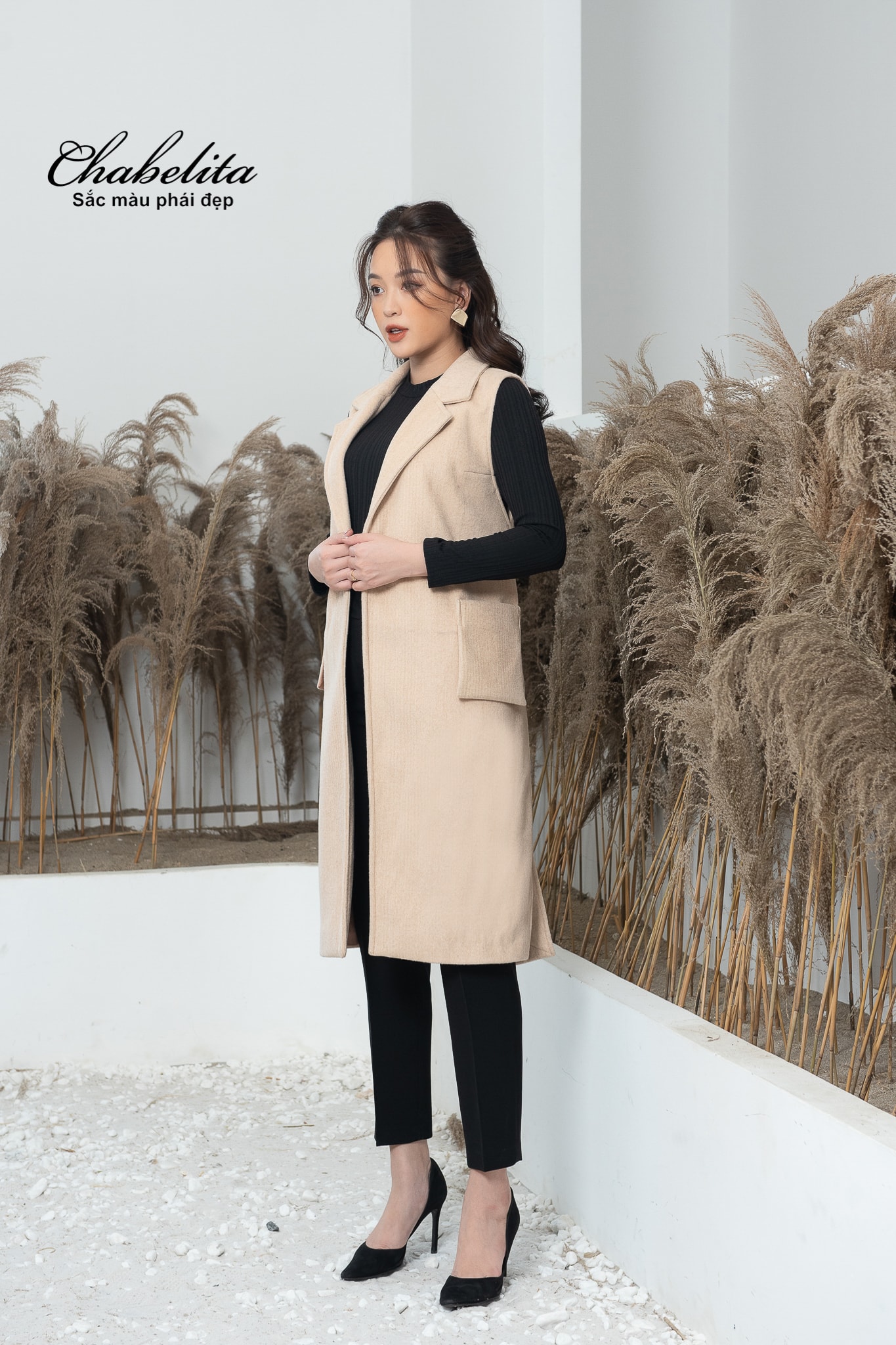 jile màu be dáng dài