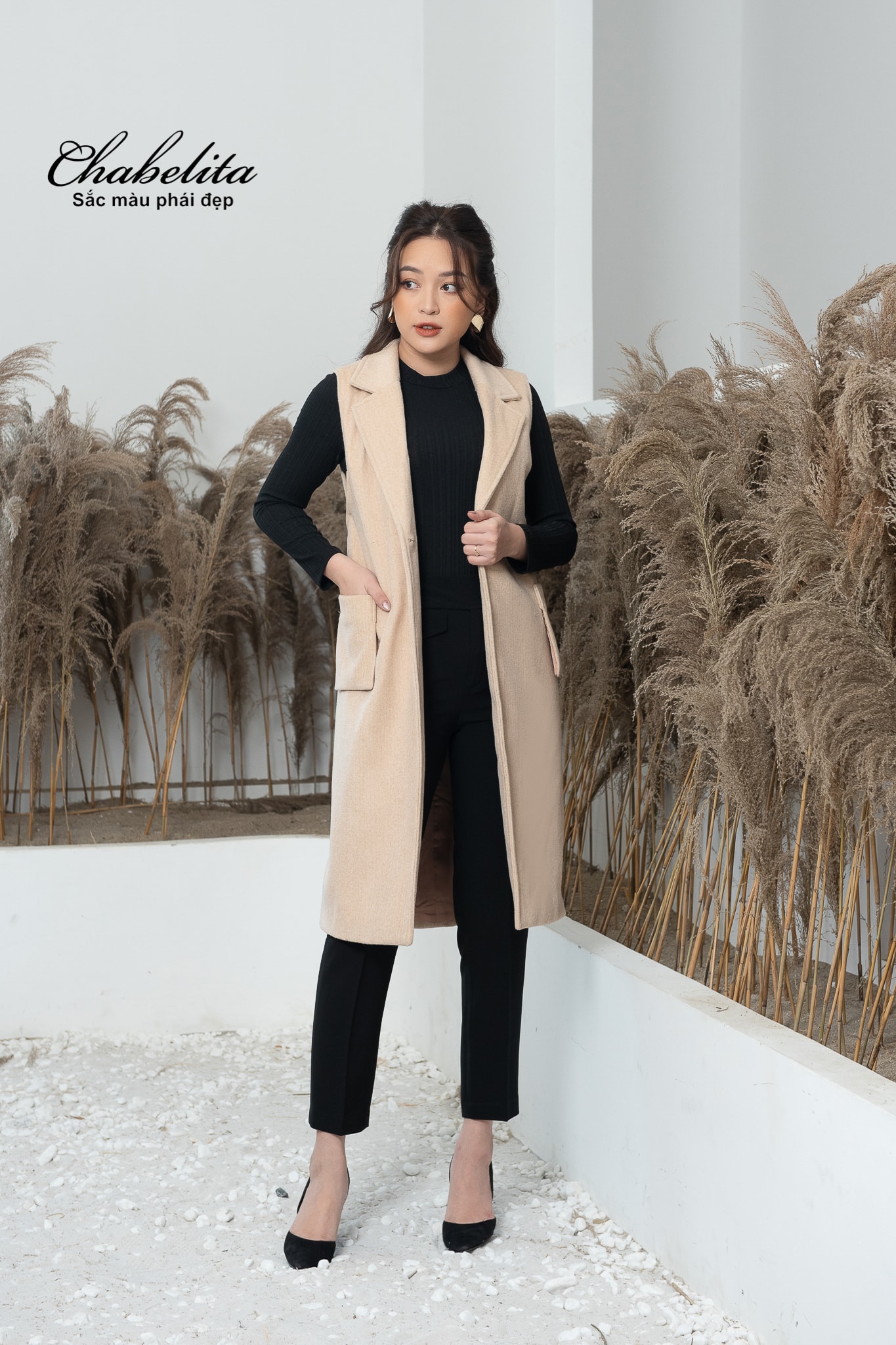 jile màu be dáng dài