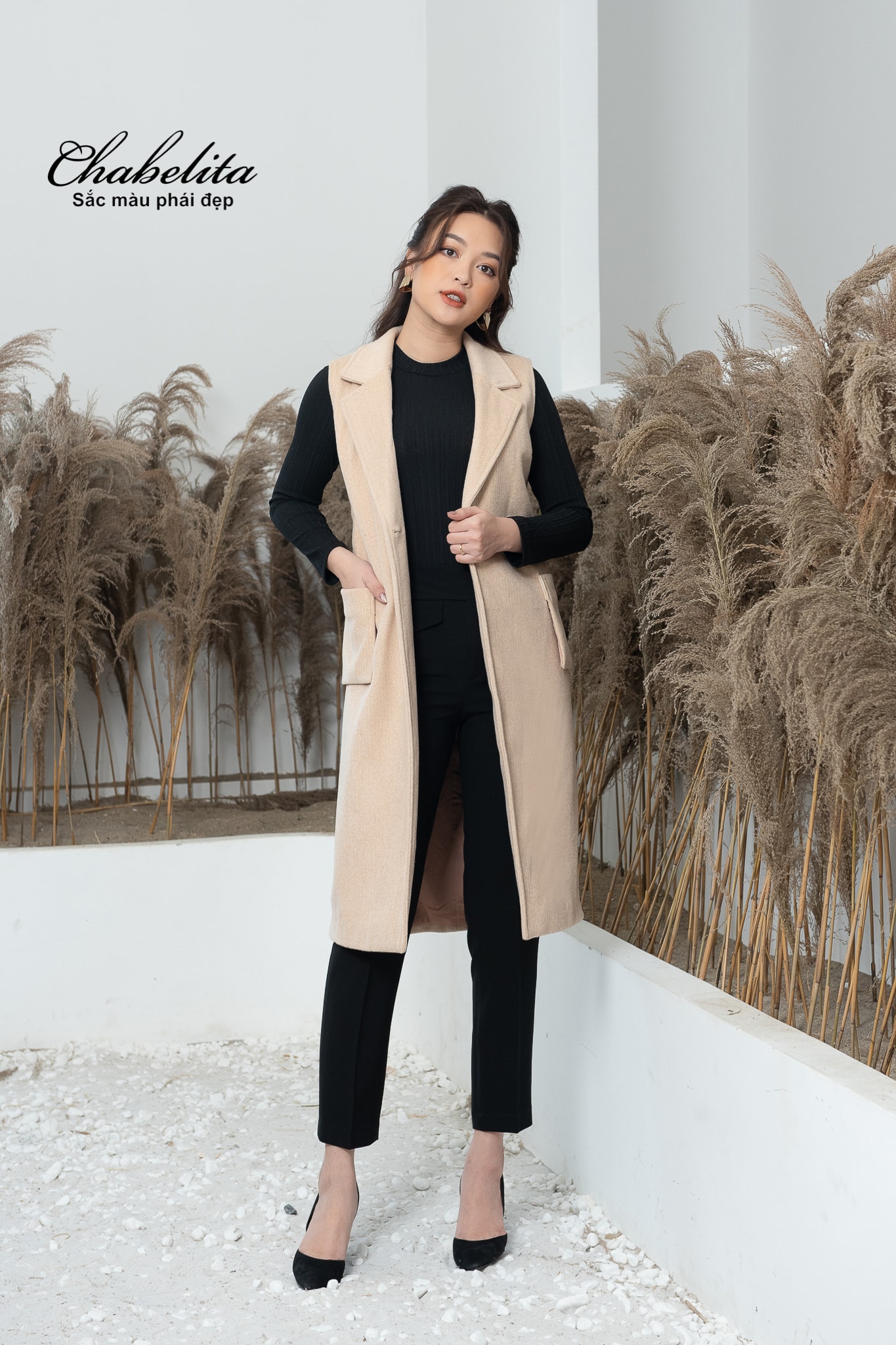 jile màu be dáng dài