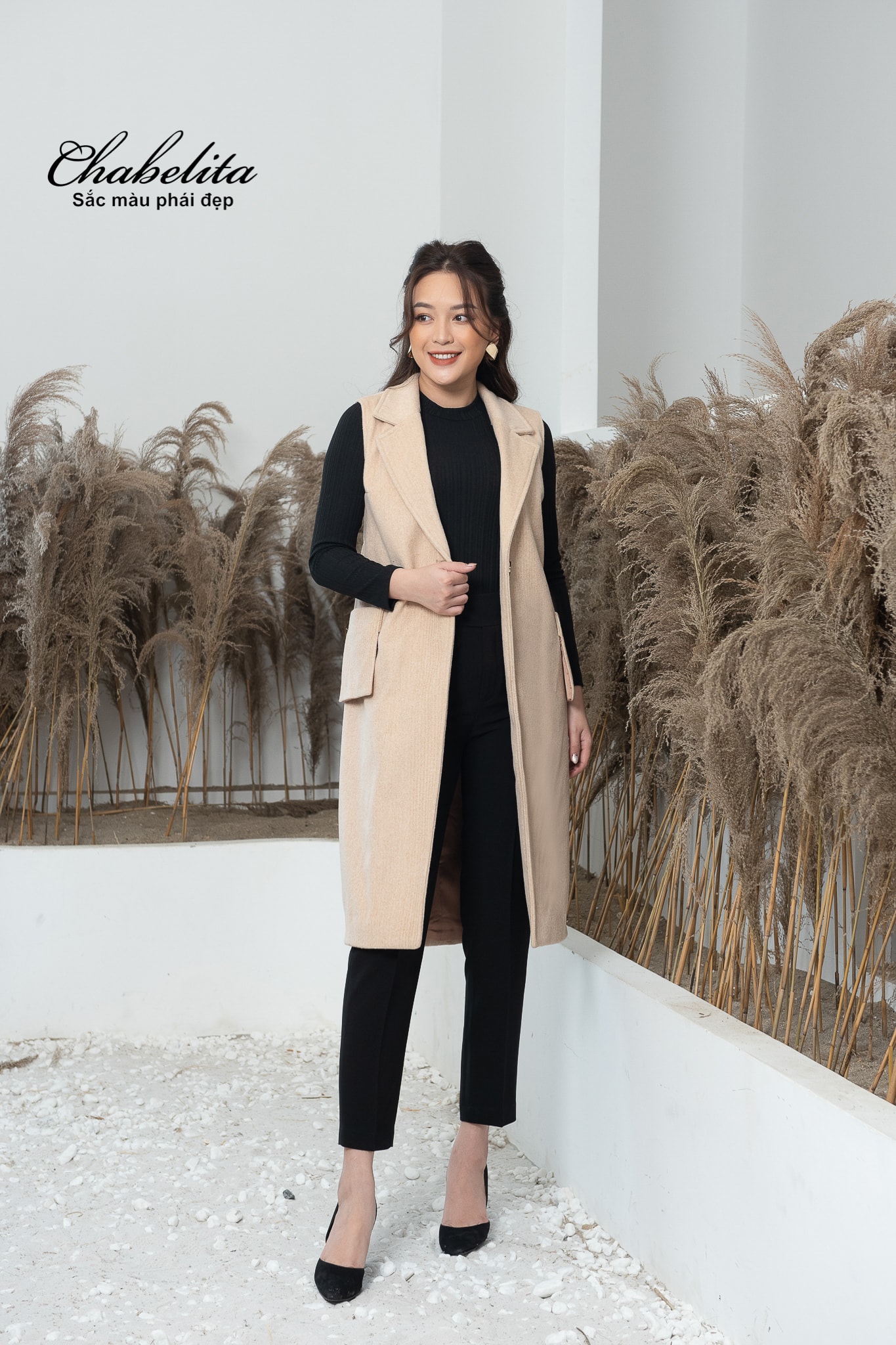 jile màu be dáng dài