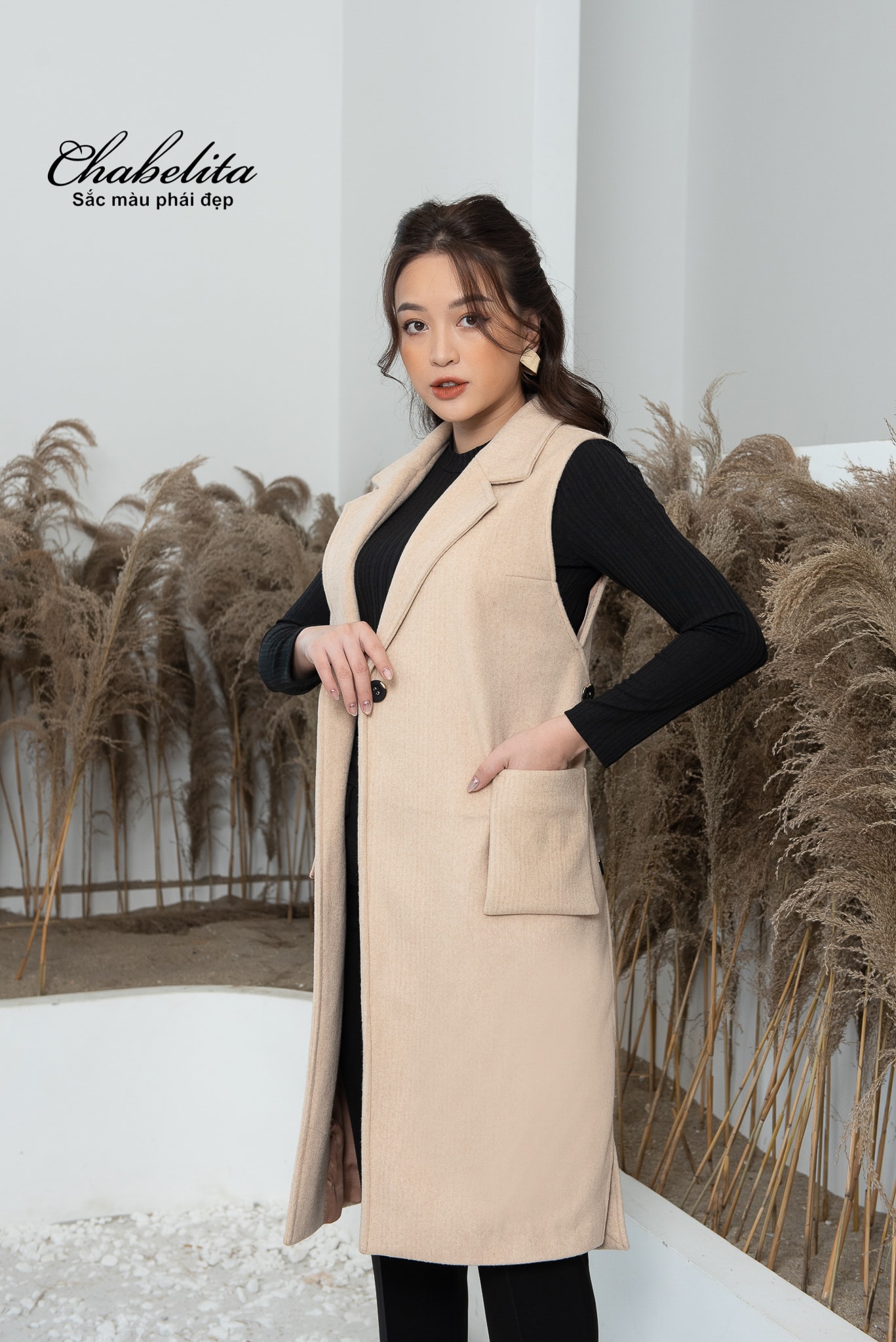 jile màu be dáng dài