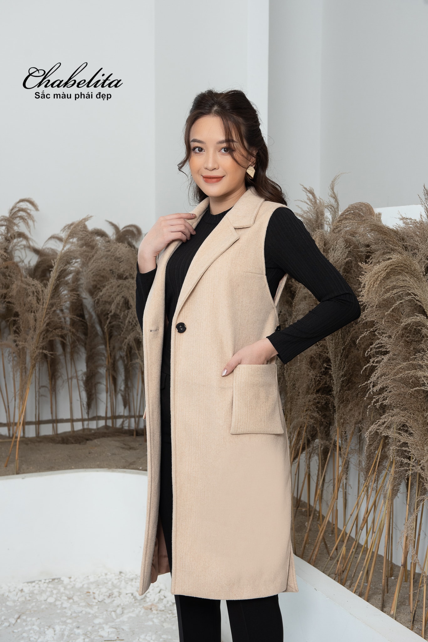 jile màu be dáng dài