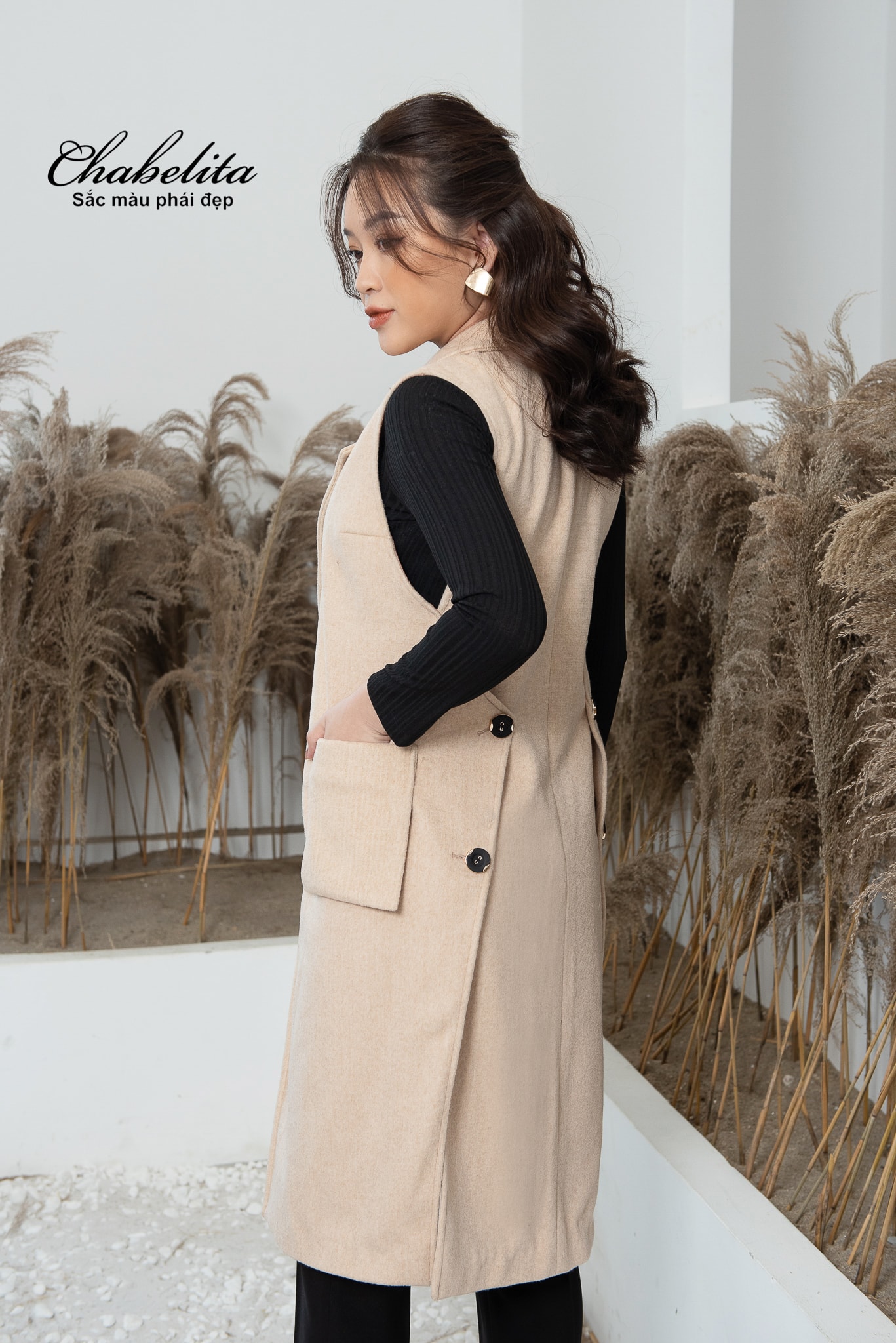 jile màu be dáng dài