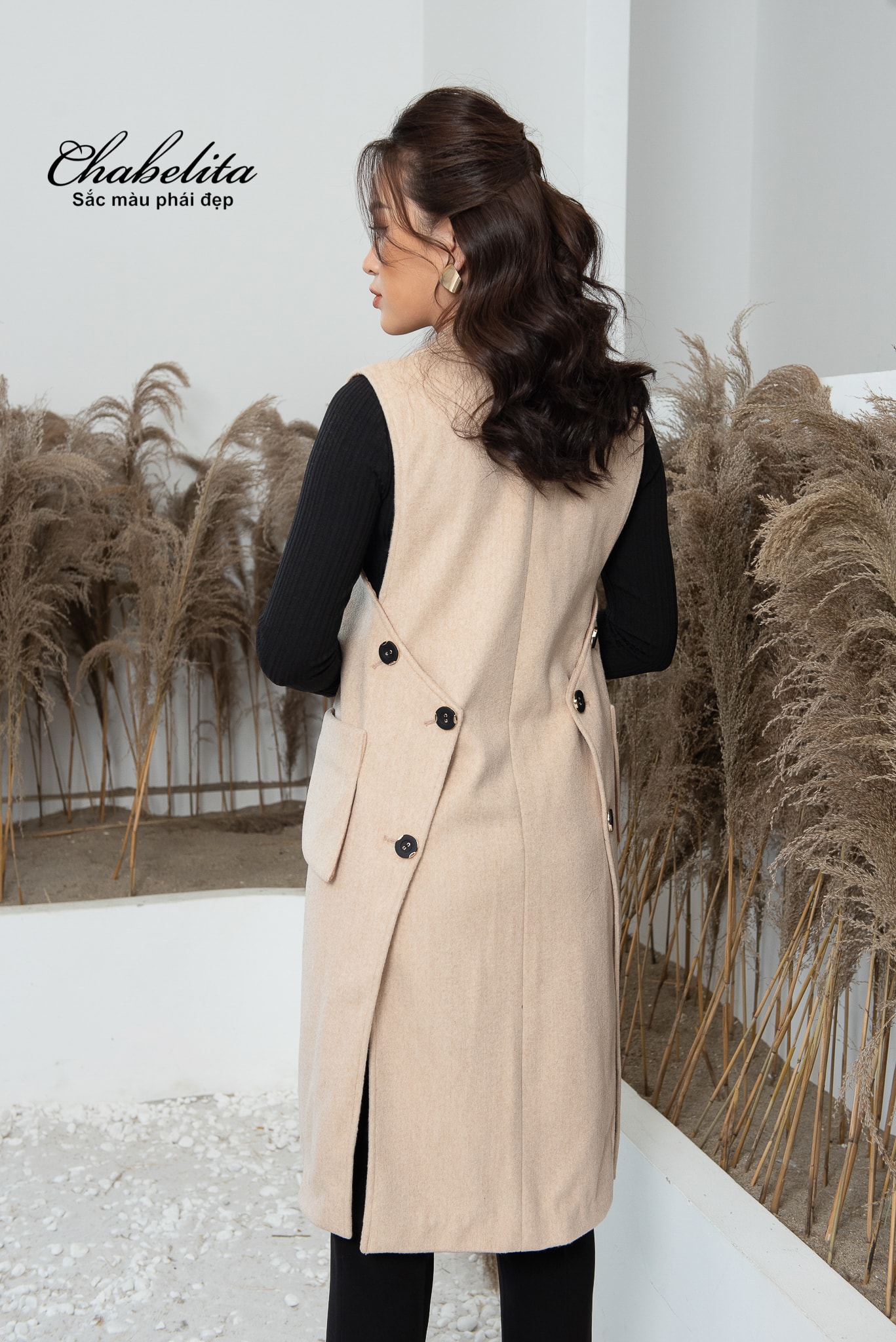 jile màu be dáng dài