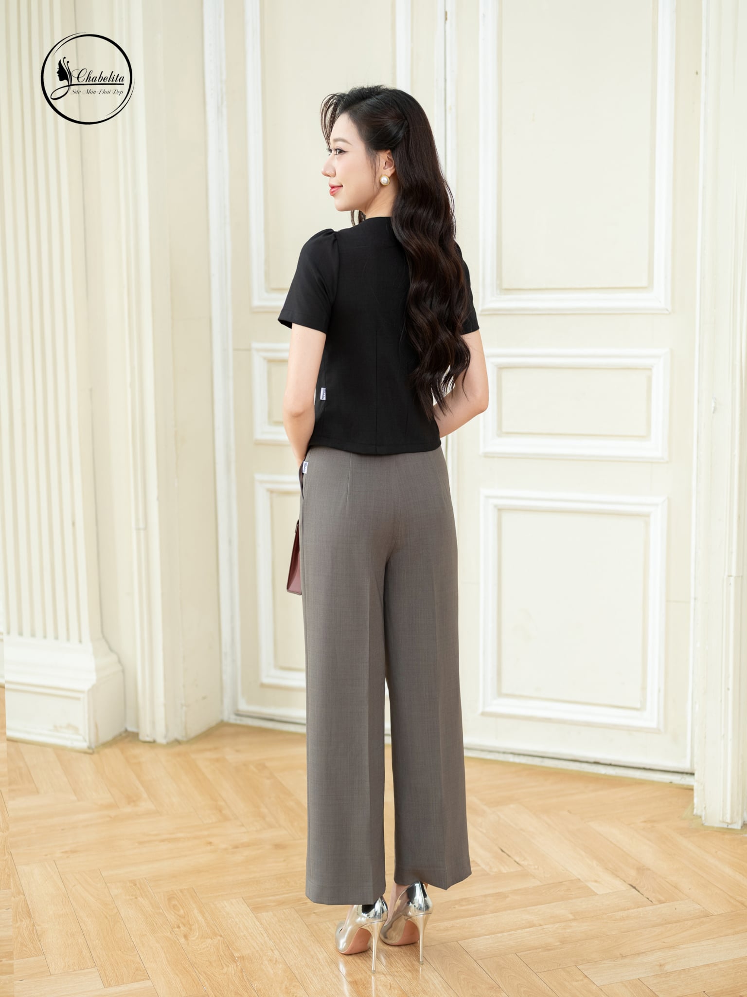 Áo đũi xịn vạt chéo màu đen