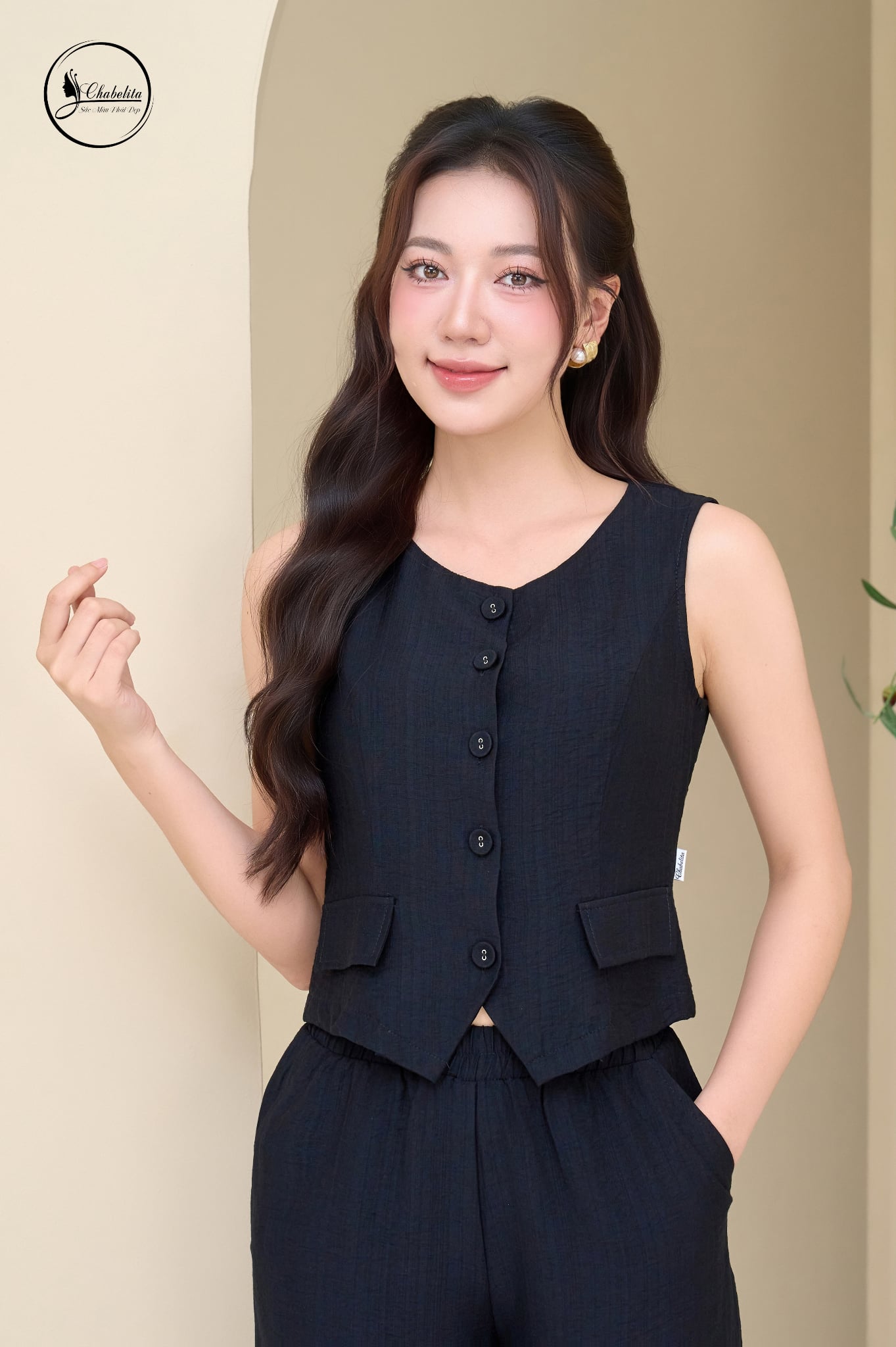 Sét bộ quần lửng áo sát nách màu đen