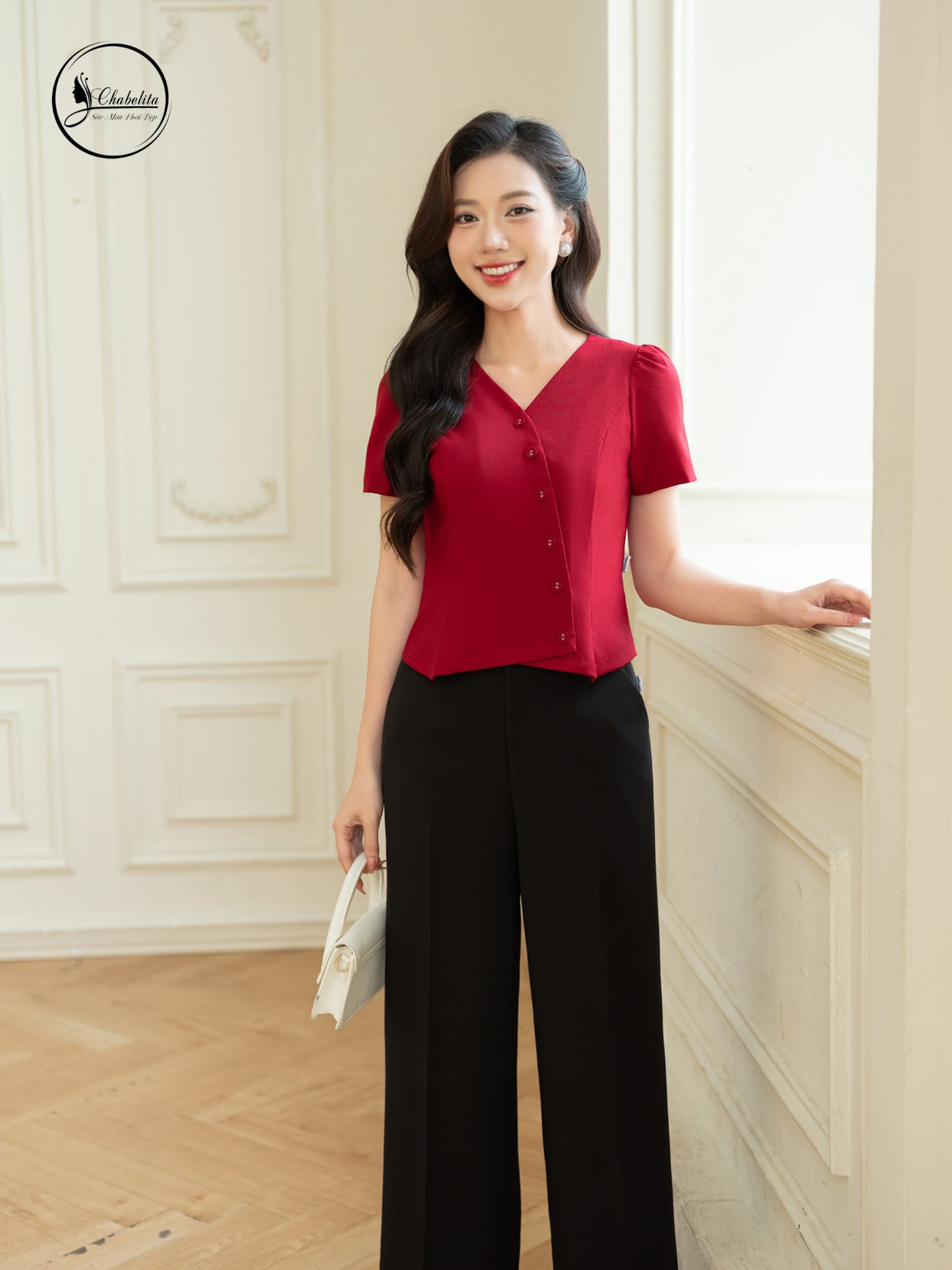 Áo đũi xịn vạt chéo màu đô