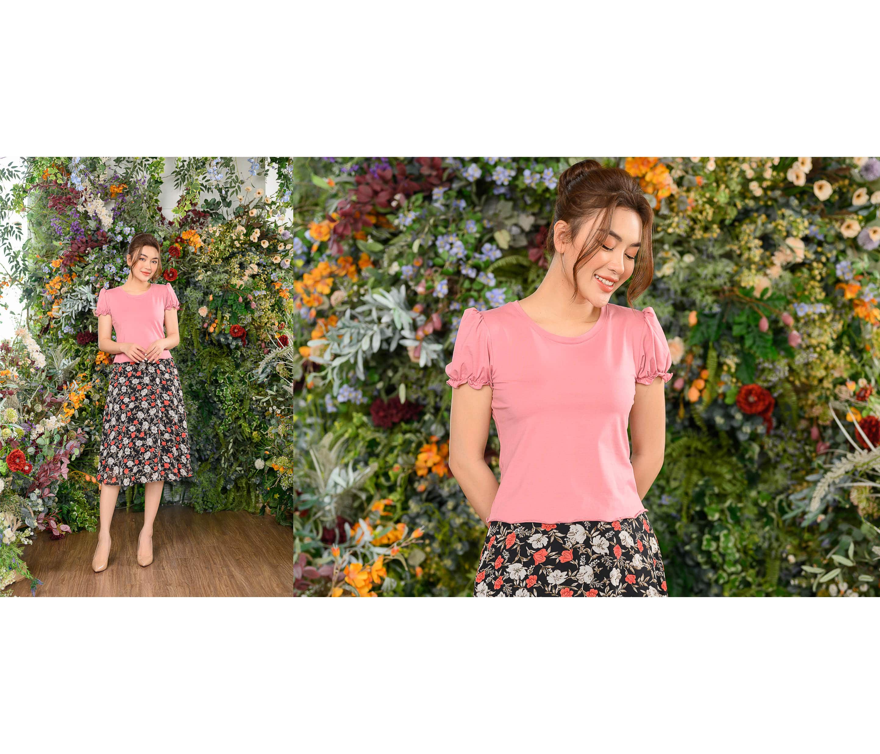D25506 - Đầm xòe hoa nhí hàng nhập - giá 400k| Thời trang Đầm xòe hoa nhí  hàng nhập đẹp cho nữ 2020