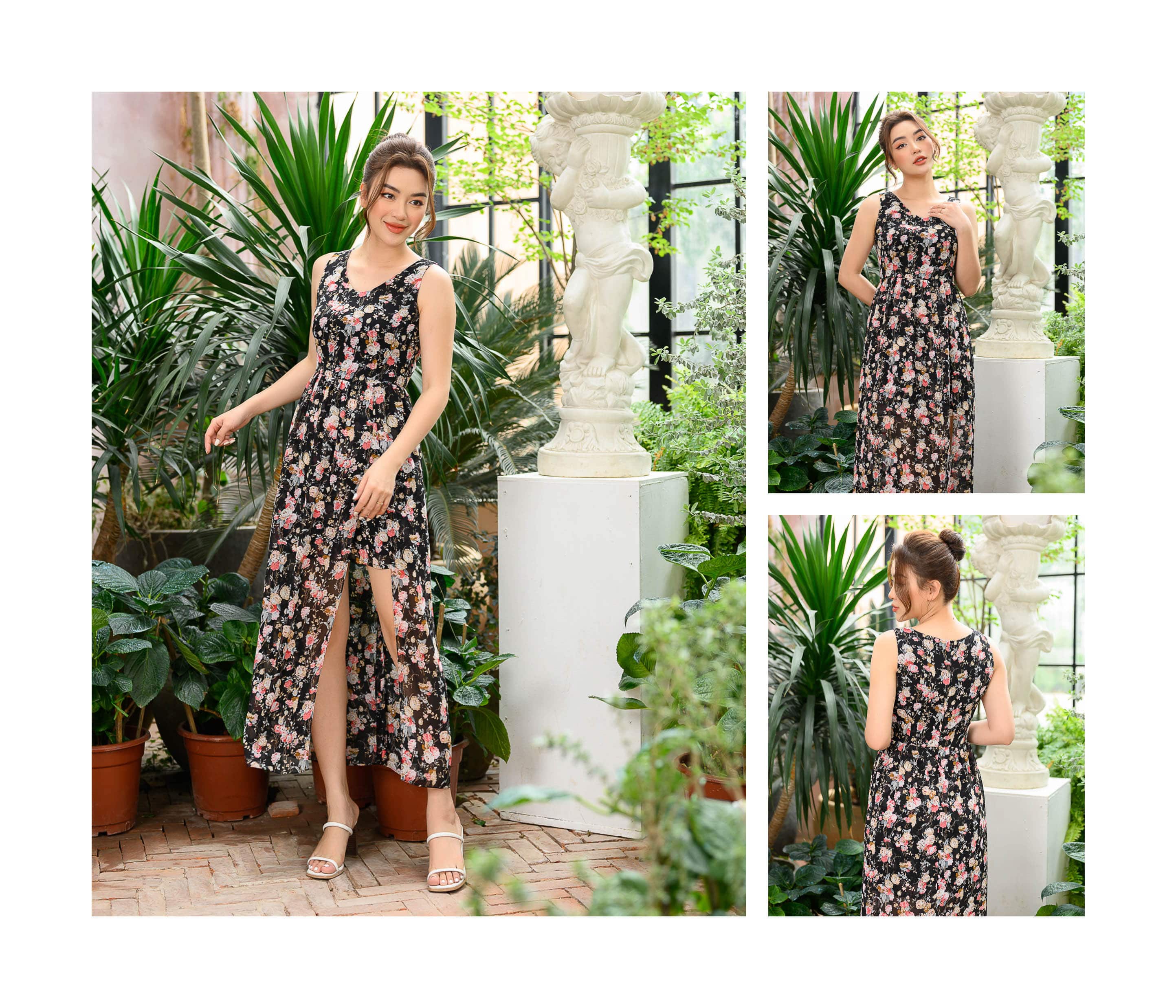 Đầm maxi màu đen