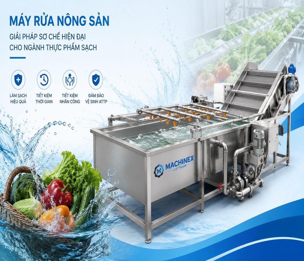 Vai Trò Của Máy Rửa Nông Sản Trong Chuỗi Cung Ứng Thực Phẩm Sạch