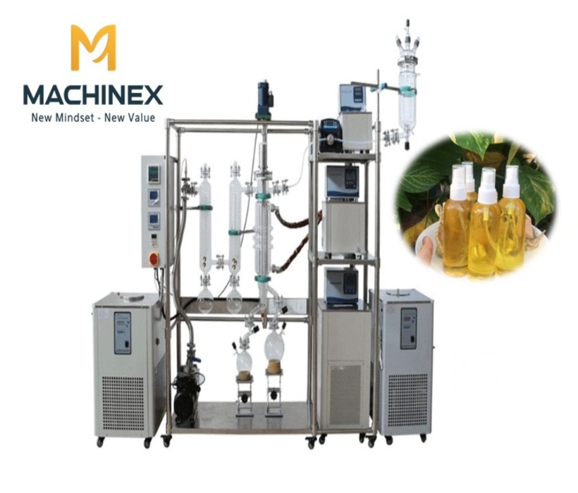 Quy trình chưng cất tinh dầu xá xị tại nhà khác gì so với hệ thống công nghiệp của Machinex?