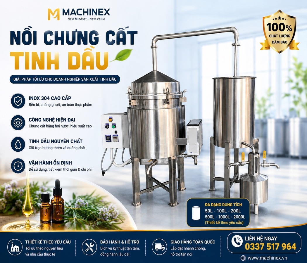 5 Tiêu Chí Quan Trọng Khi Lựa Chọn Nồi Chưng Cất Tinh Dầu Cho Doanh Nghiệp