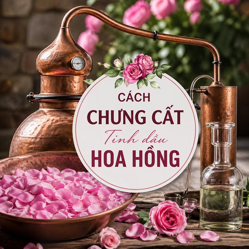 Mách bạn cách chưng cất tinh dầu hoa hồng dễ dàng tại nhà
