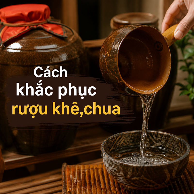 Cách khắc phục rượu nấu thủ công hay bị khê chua