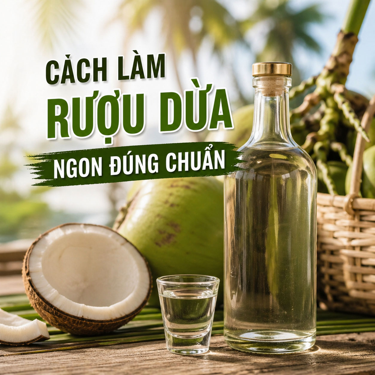 Cách làm rượu dừa ngon đúng chuẩn