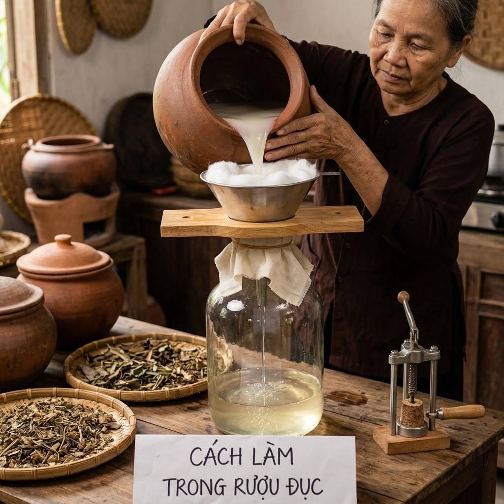 Rượu bị đục do đâu và cách làm trong rượu
