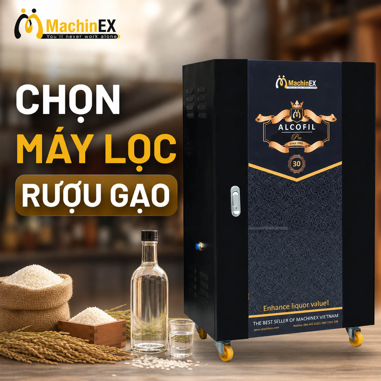 Chọn máy lọc rượu gạo nâng cao cho chất lượng rượu Việt tốt nhất