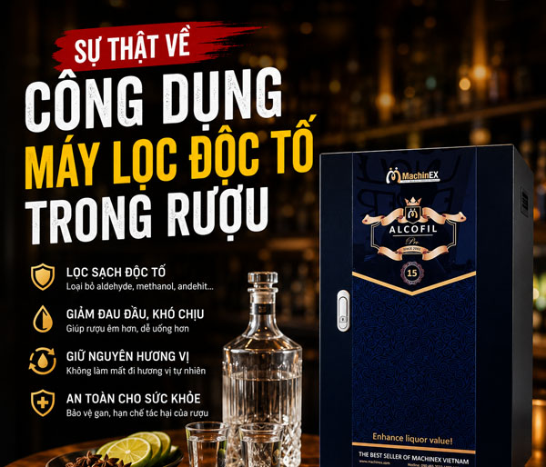 Sự thật về công dụng máy lọc độc tố trong rượu