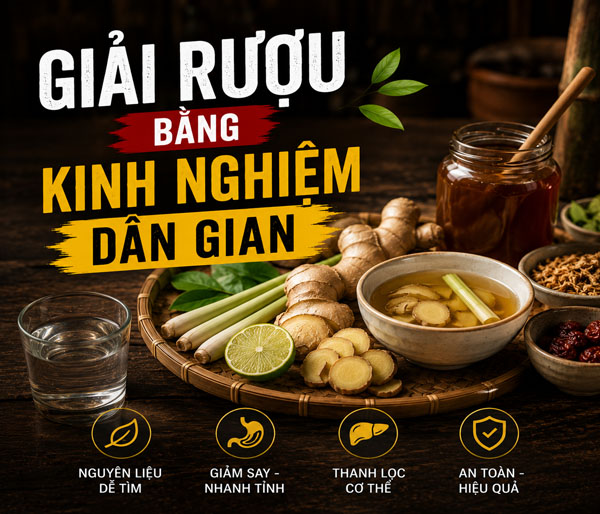 Giải rượu bằng kinh nghiệm dân gian