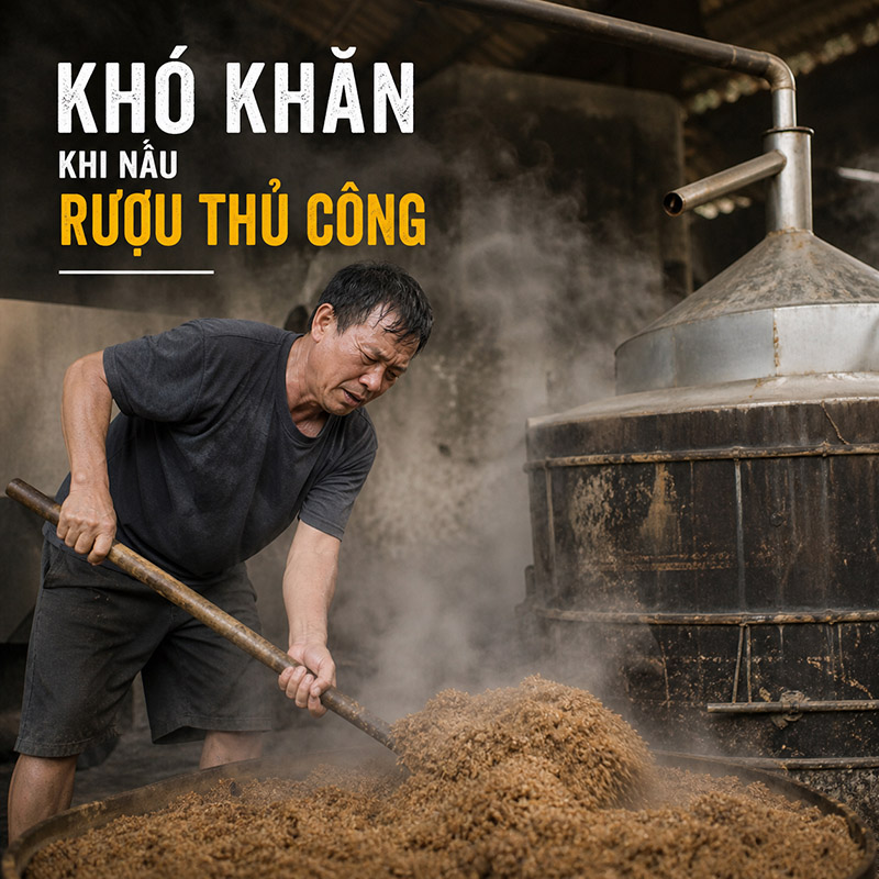 Thực trạng nấu rượu bạn hay gặp phải khi nấu thủ công
